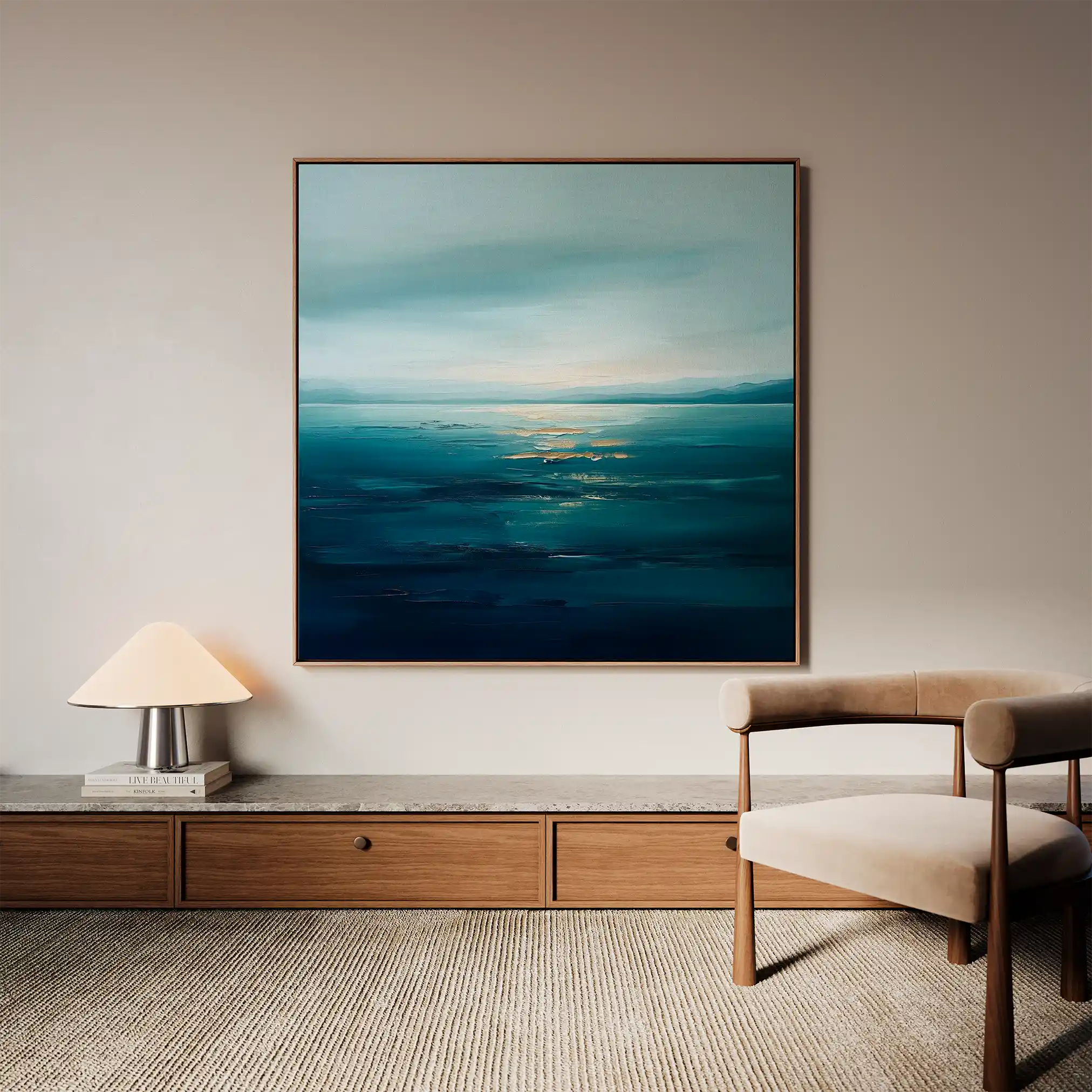 Abstract 881 Canvas Art 60 x 60 cm / Black