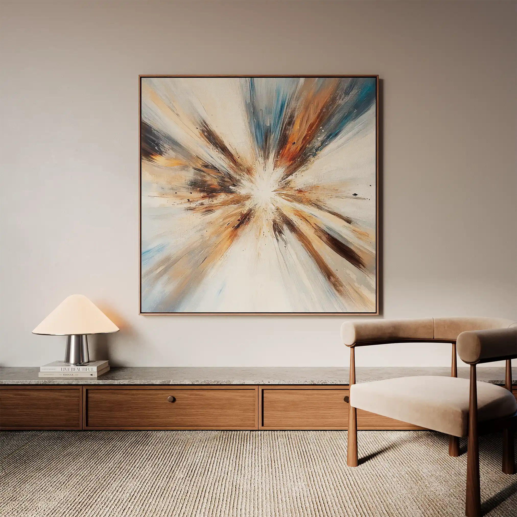 Abstract 882 Canvas Art 60 x 60 cm / Black