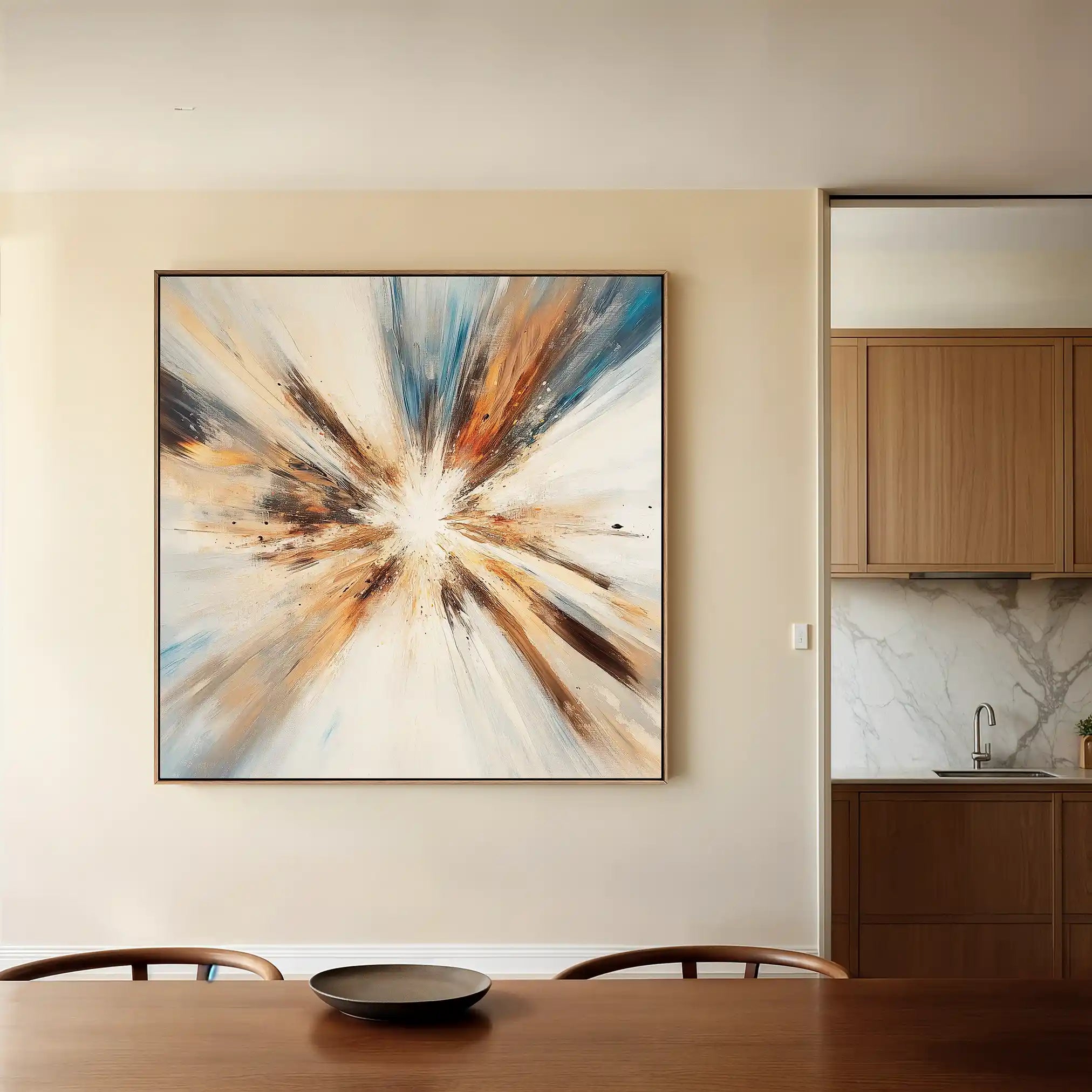 Abstract 882 Canvas Art 60 x 60 cm / Black