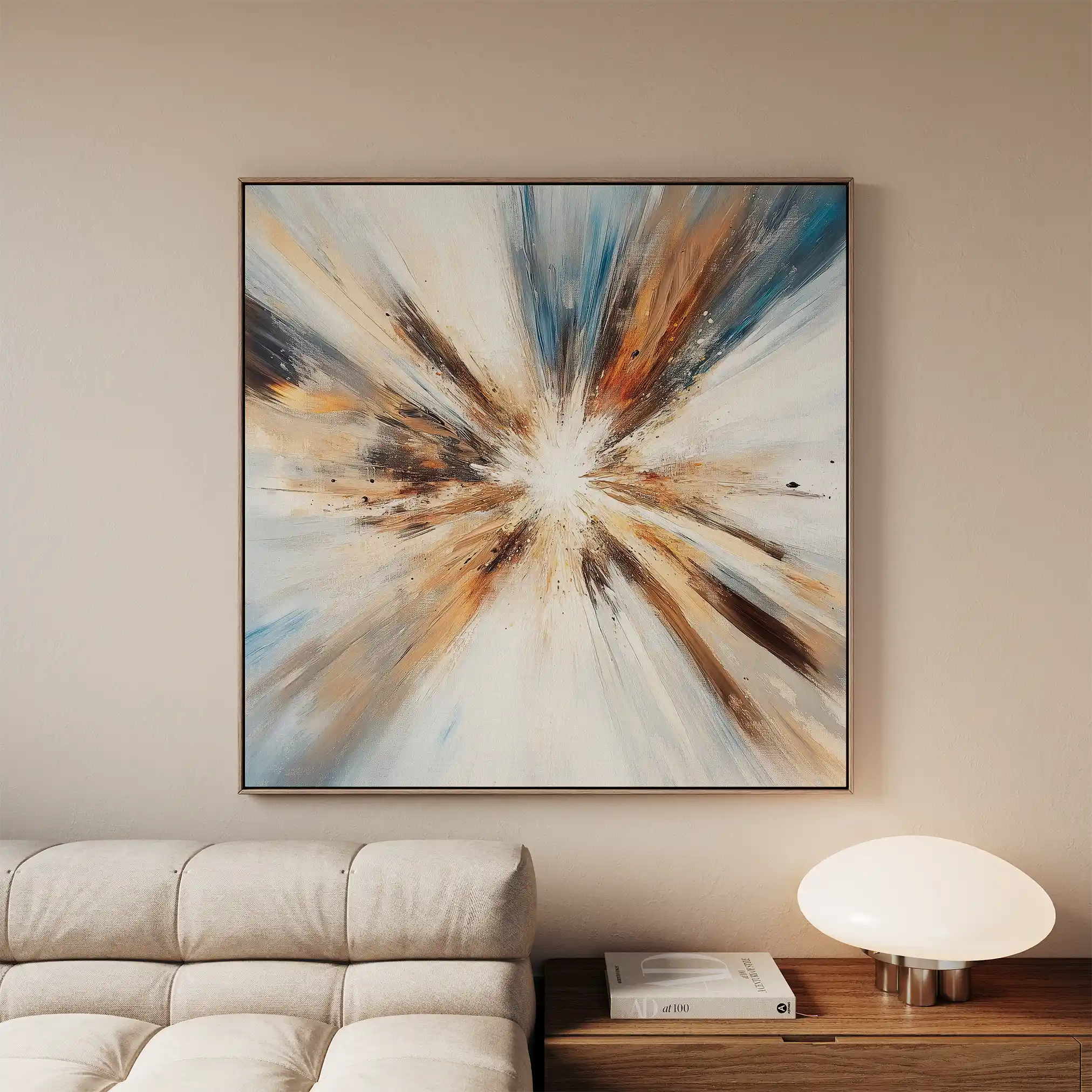 Abstract 882 Canvas Art 60 x 60 cm / Black