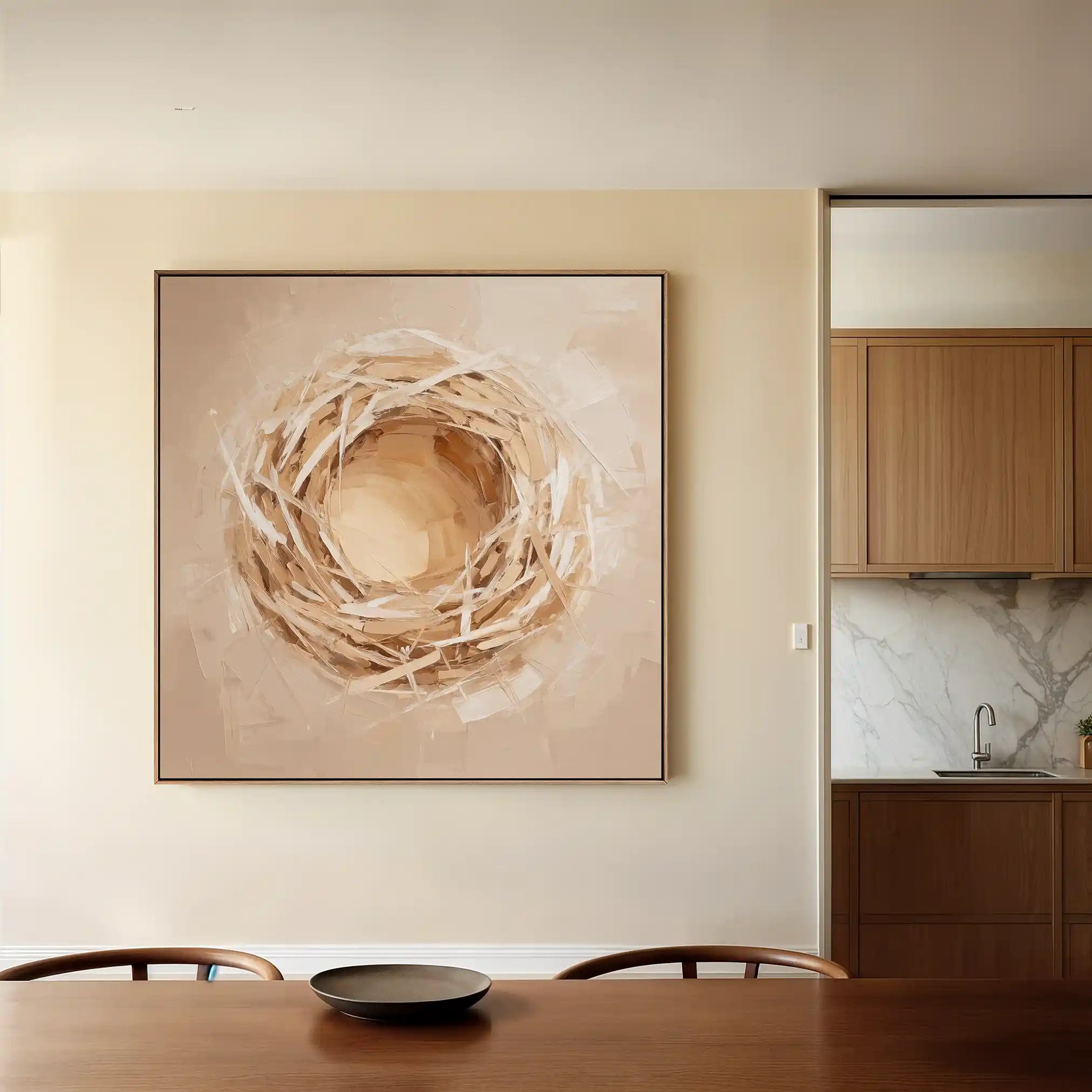 Abstract 884 Canvas Art 60 x 60 cm / Black