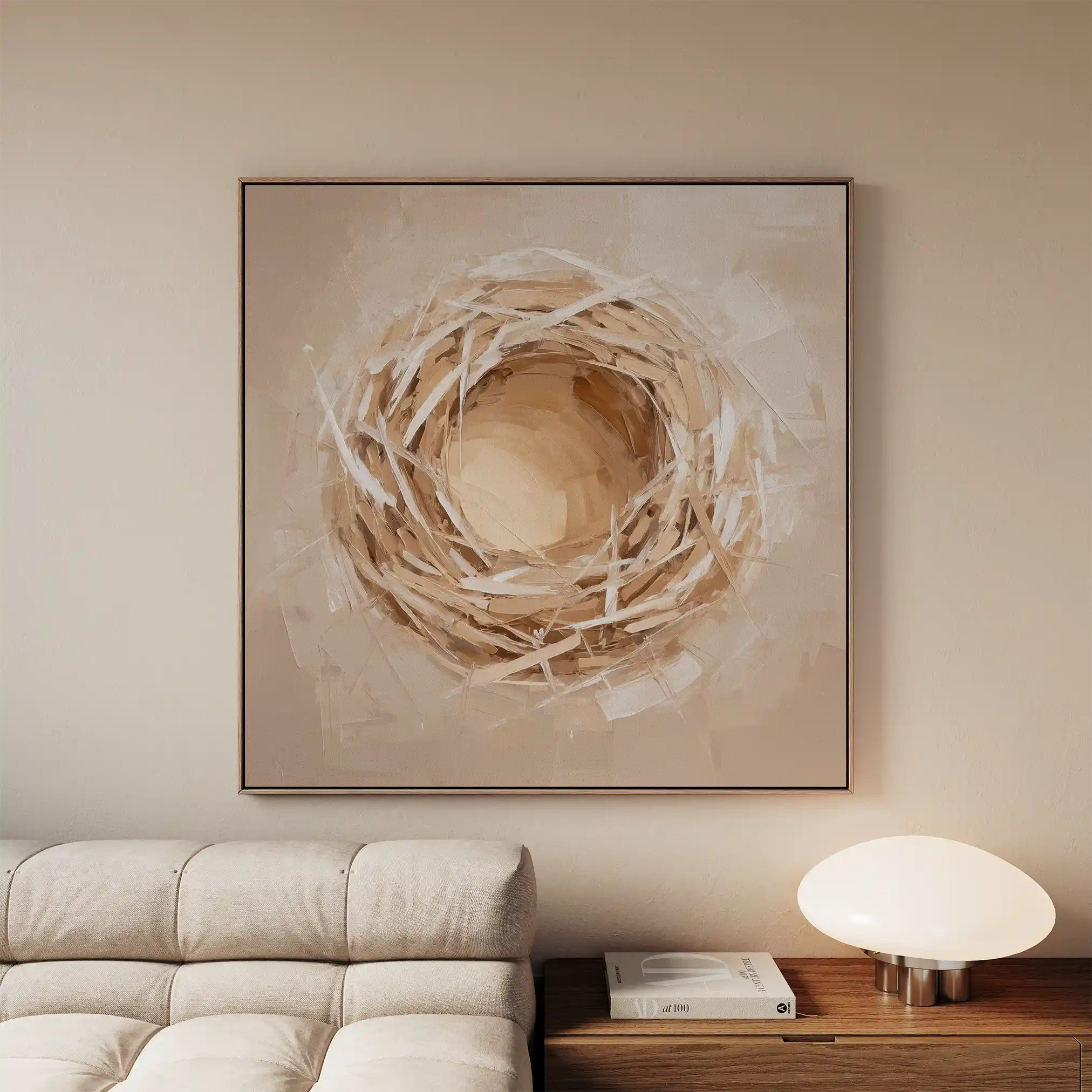 Abstract 884 Canvas Art 60 x 60 cm / Black