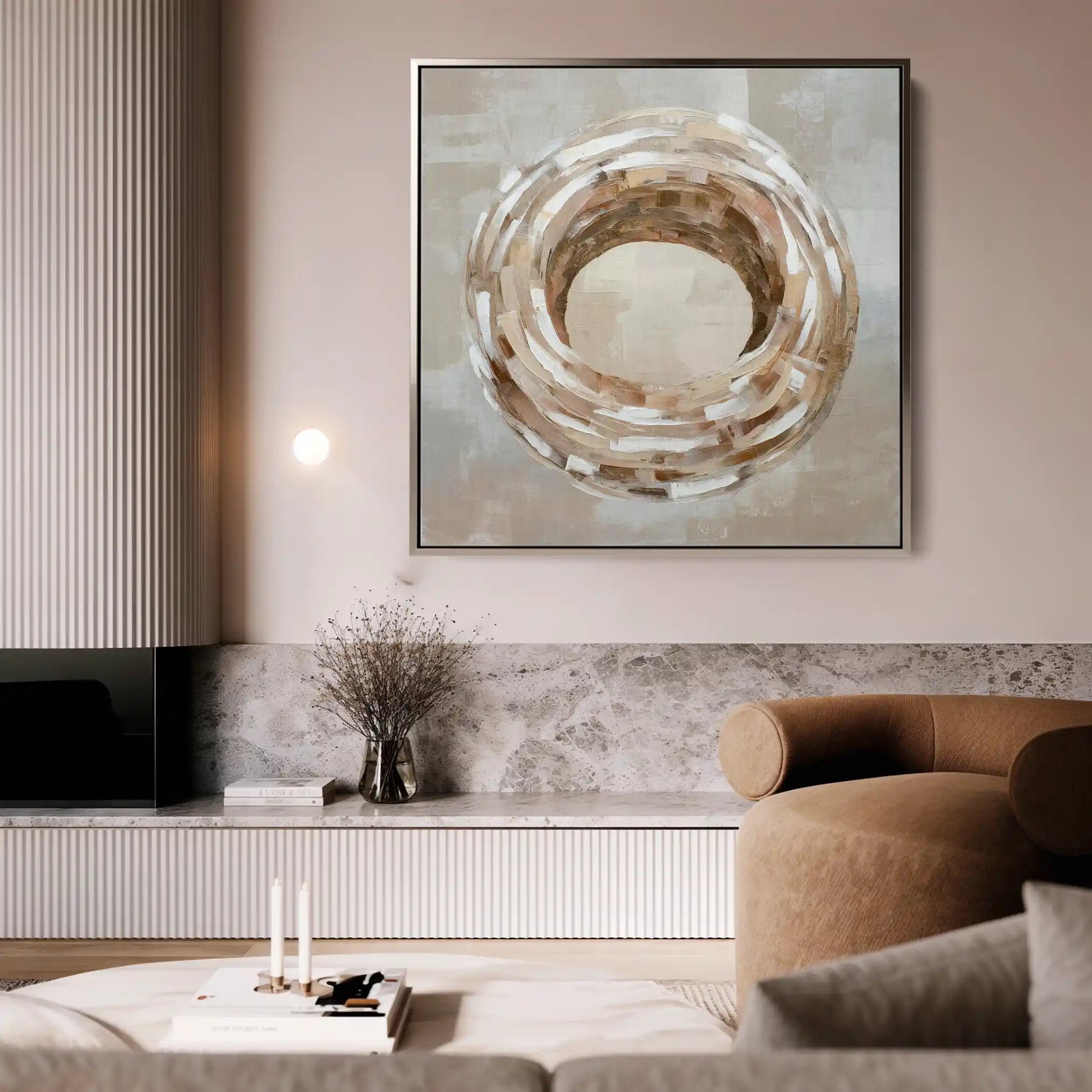 Abstract 885 Canvas Art 60 x 60 cm / Black