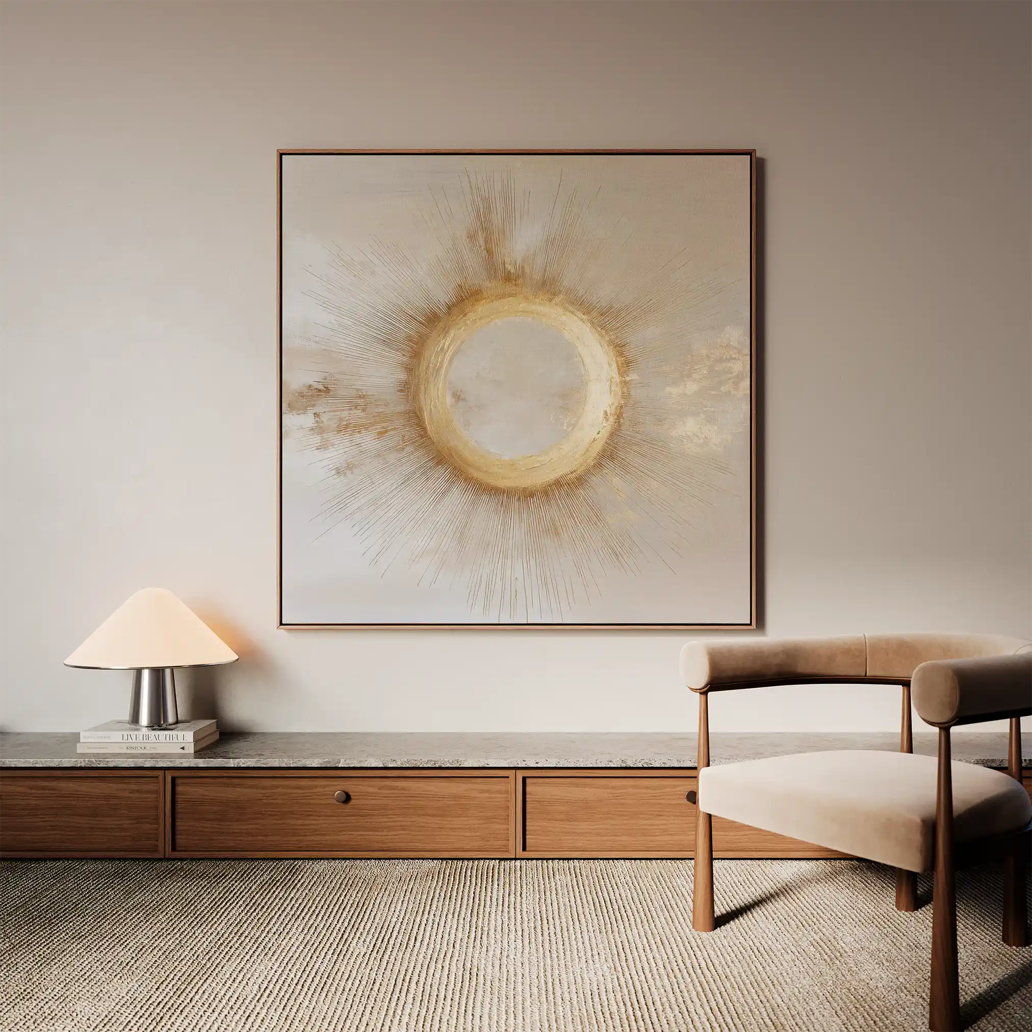 Abstract 886 Canvas Art 60 x 60 cm / Black