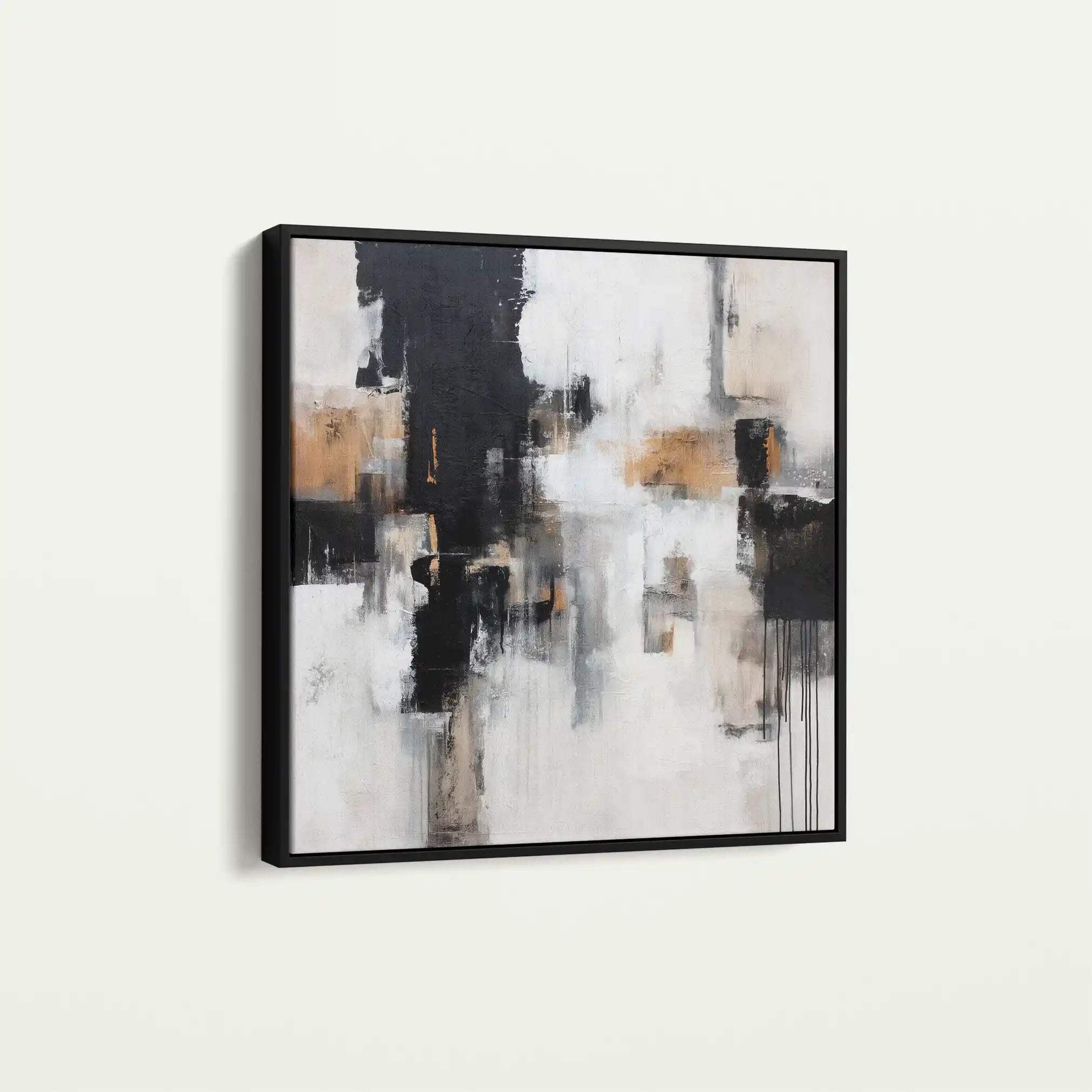 Abstract 887 Canvas Art 60 x 60 cm / Black