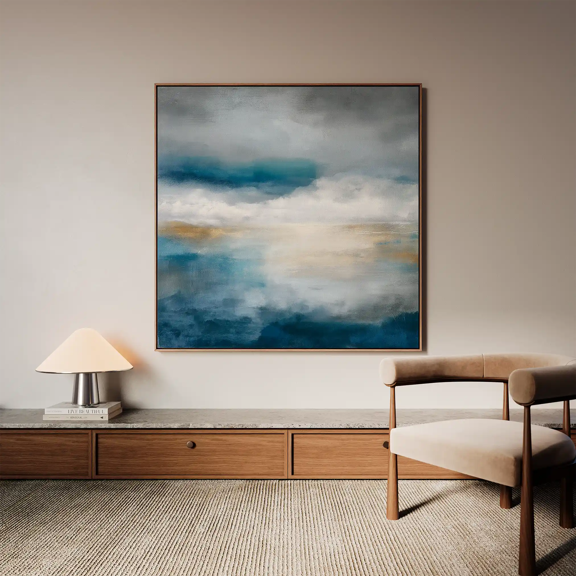 Abstract 889 Canvas Art 60 x 60 cm / Black