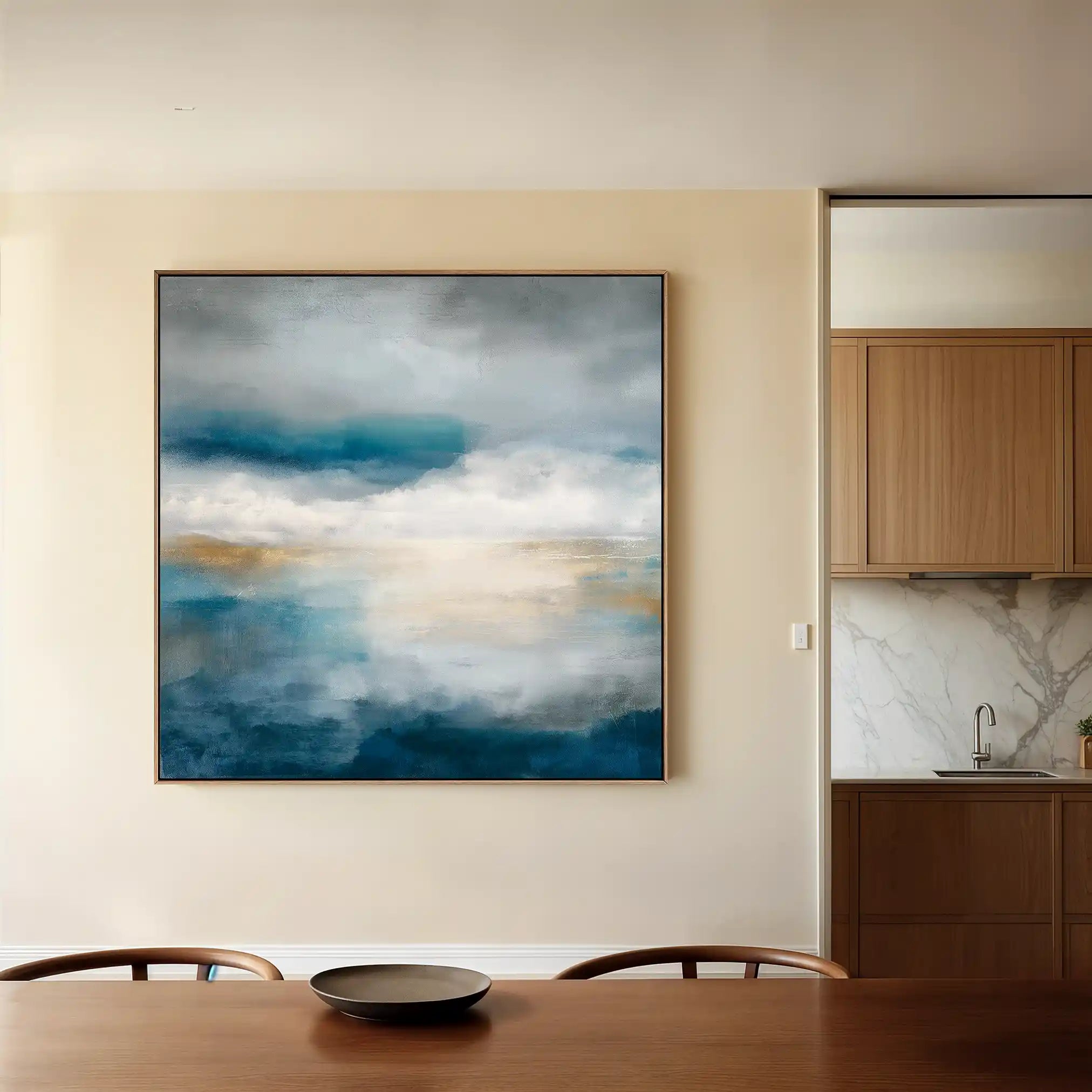 Abstract 889 Canvas Art 60 x 60 cm / Black