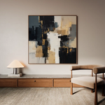 Abstract 890 Canvas Art 60 x 60 cm / Black