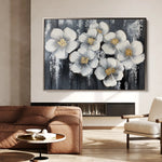 Floral 890 Canvas Art 60 x 40 cm / Black