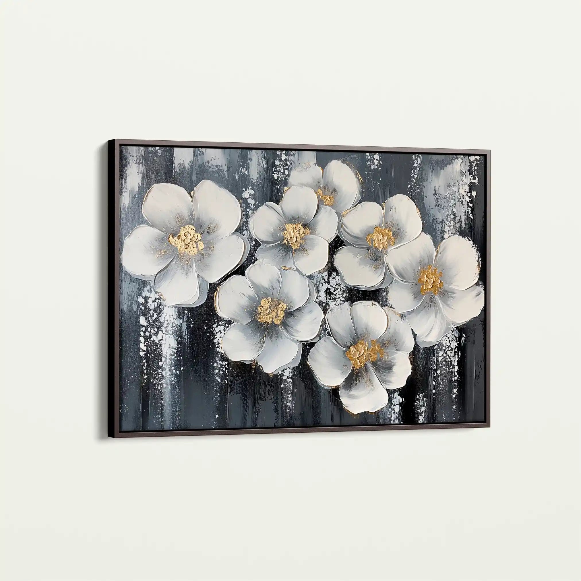 Floral 890 Canvas Art 60 x 40 cm / Black