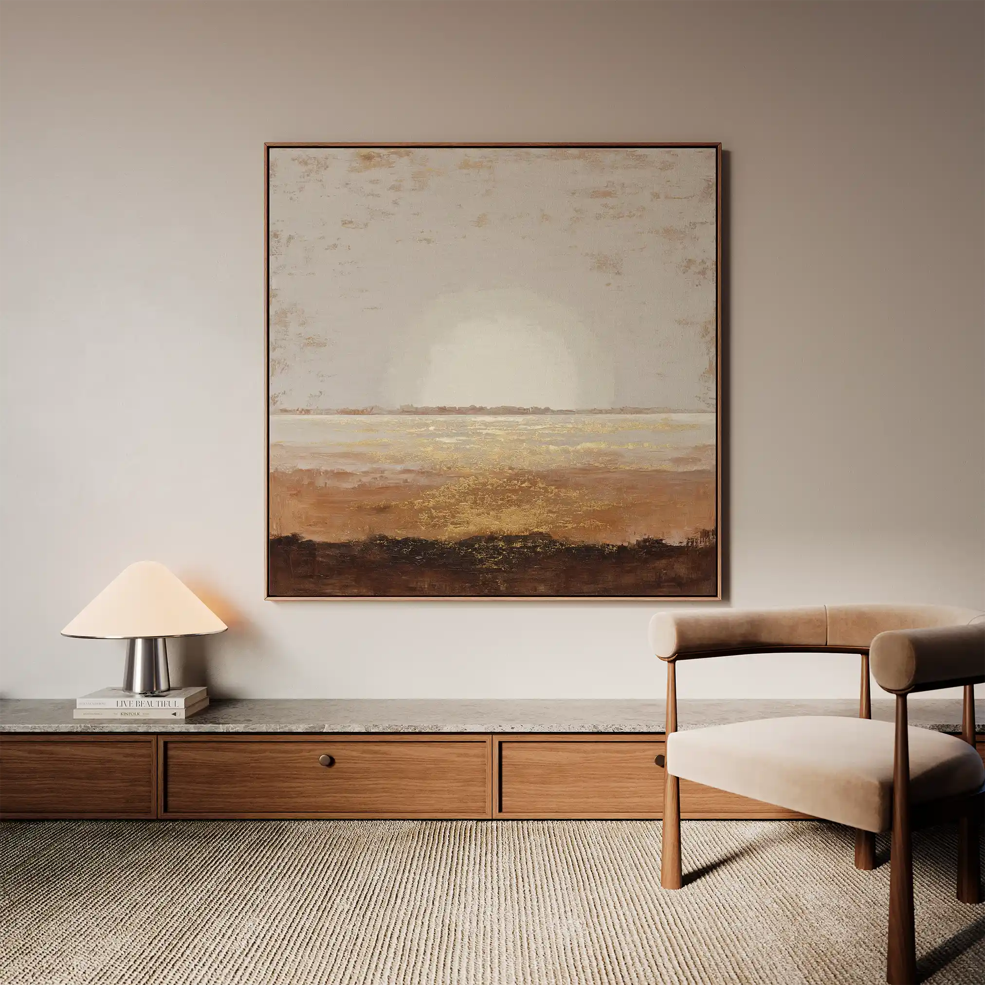 Abstract 892 Canvas Art 60 x 60 cm / Black