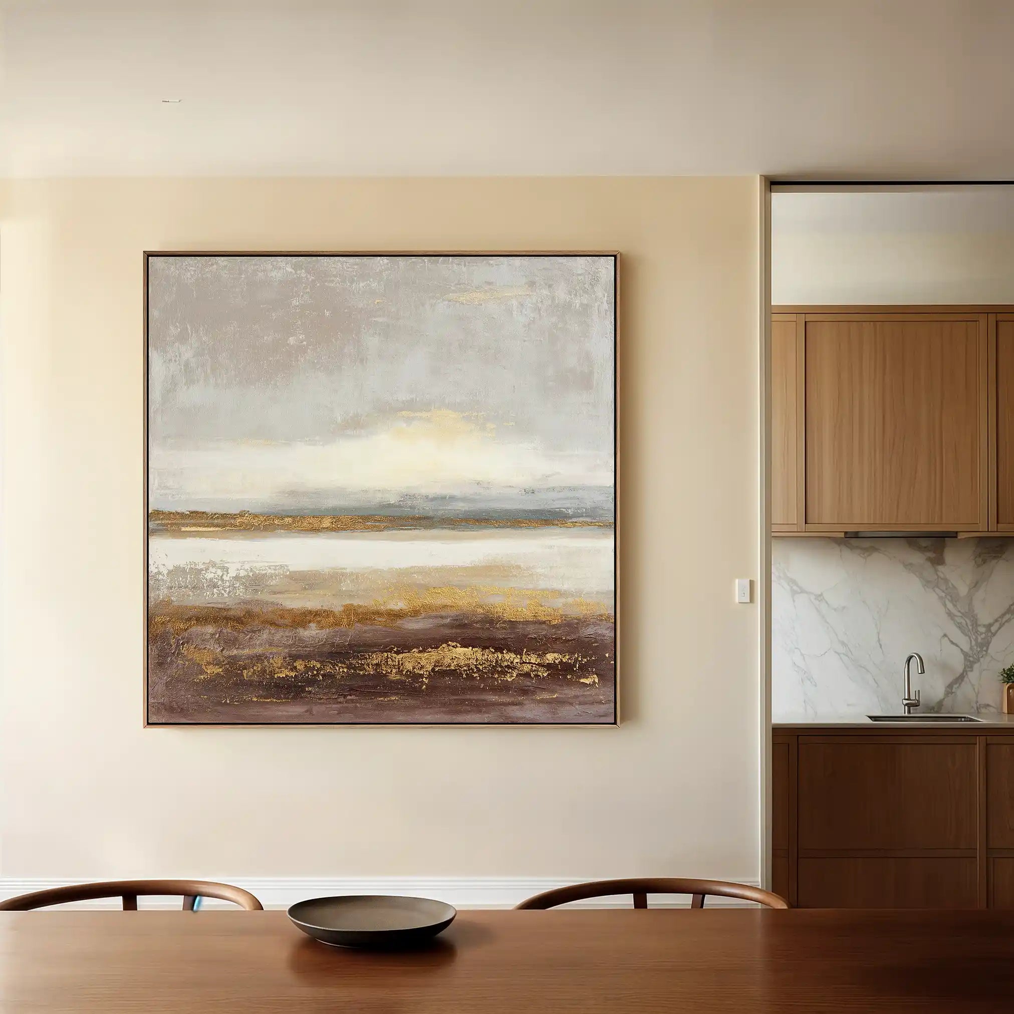 Abstract 894 Canvas Art 60 x 60 cm / Black