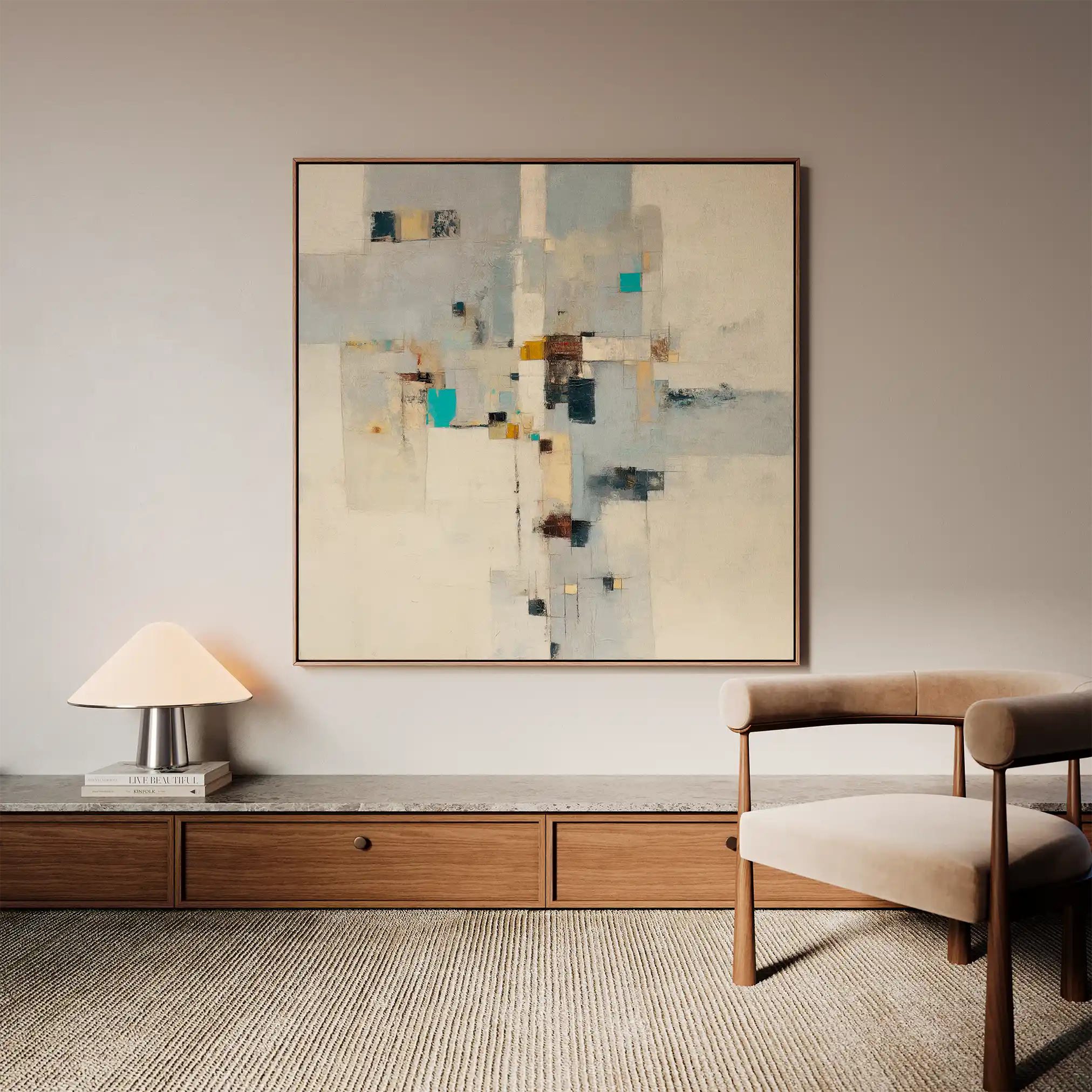 Abstract 895 Canvas Art 60 x 60 cm / Black