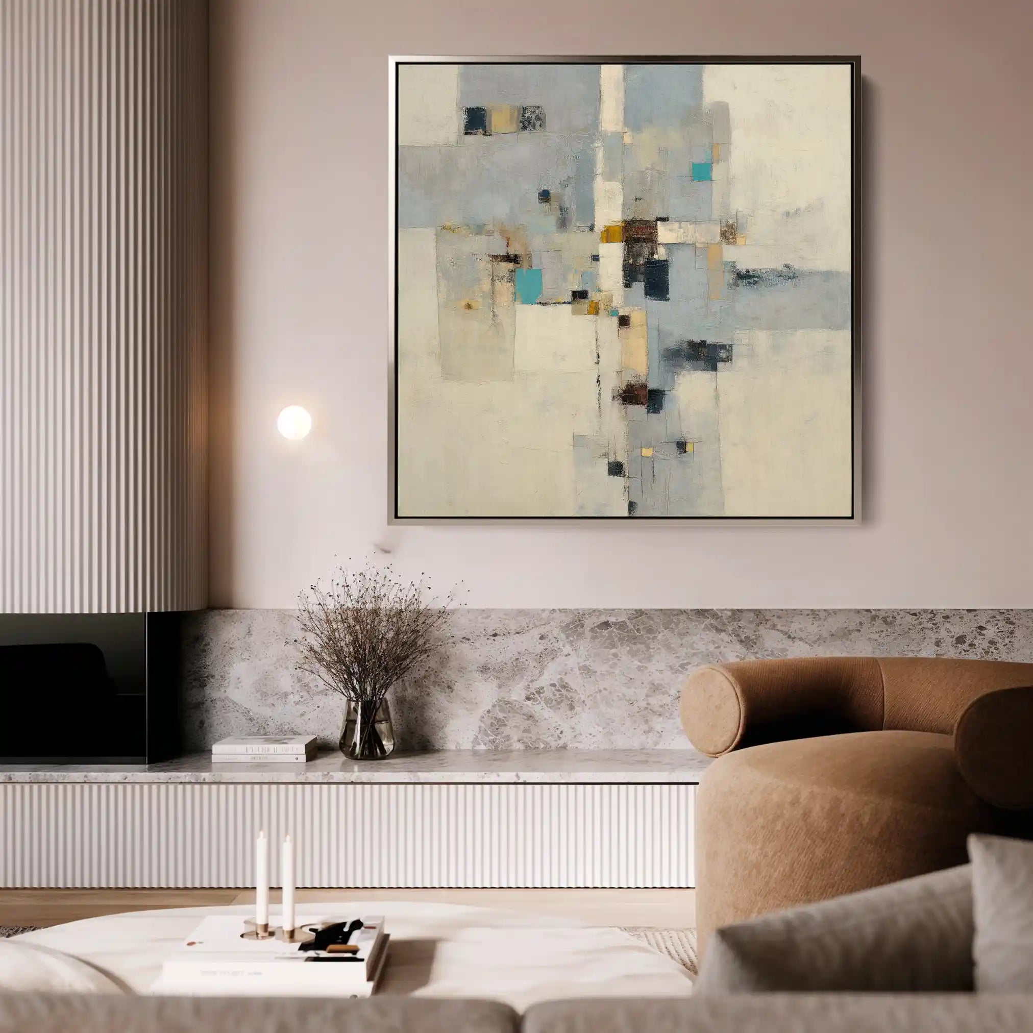 Abstract 895 Canvas Art 60 x 60 cm / Black