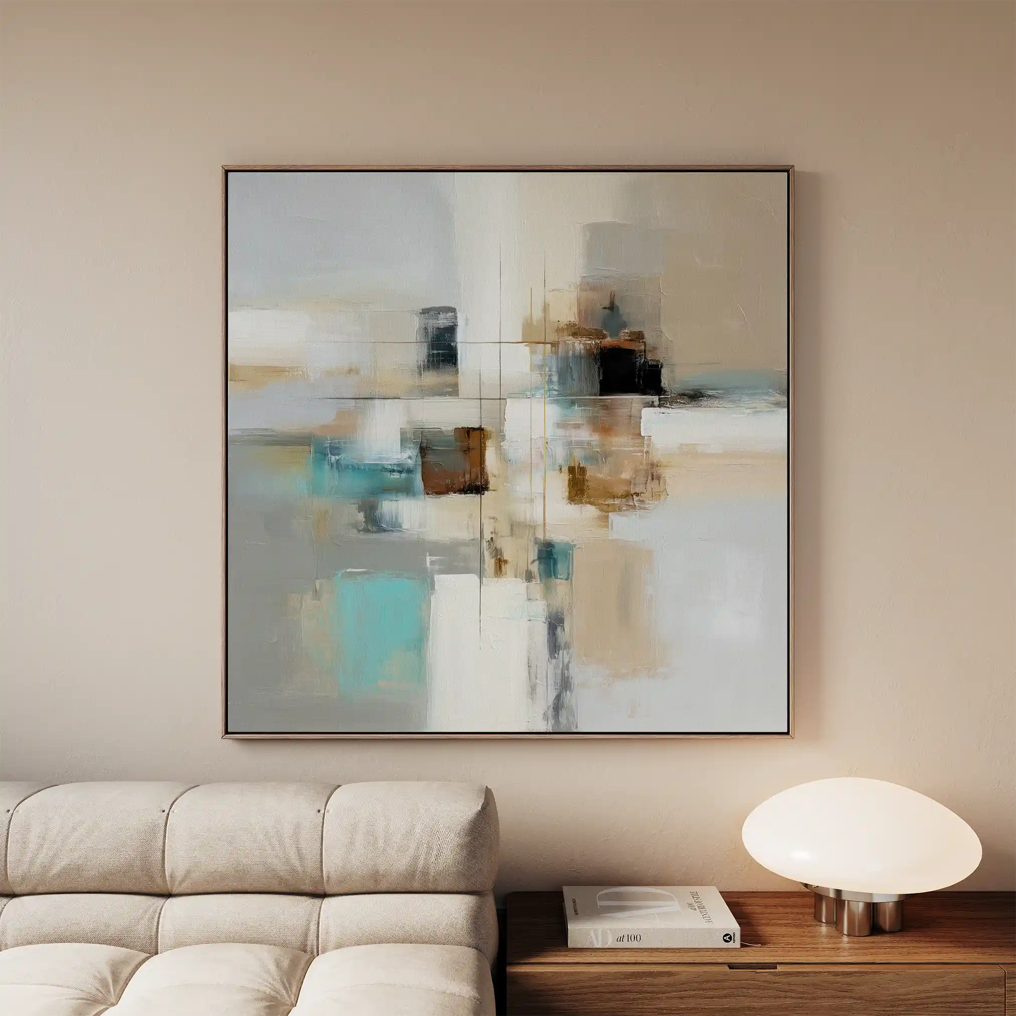 Abstract 897 Canvas Art 60 x 60 cm / Black