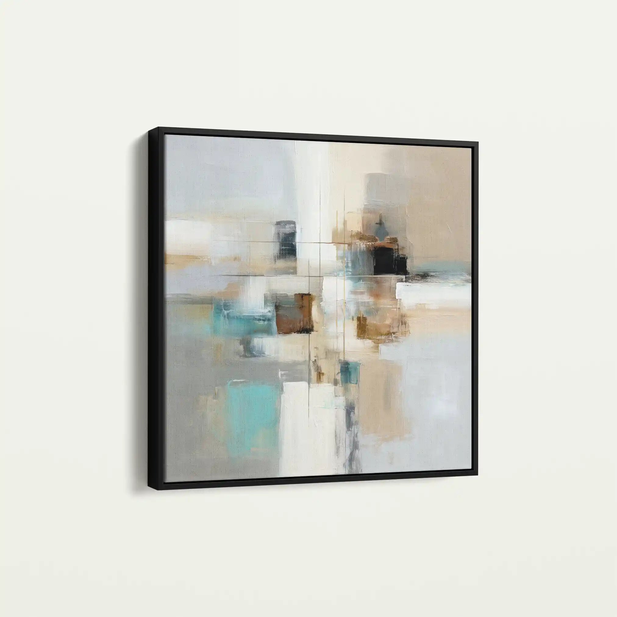 Abstract 897 Canvas Art 60 x 60 cm / Black