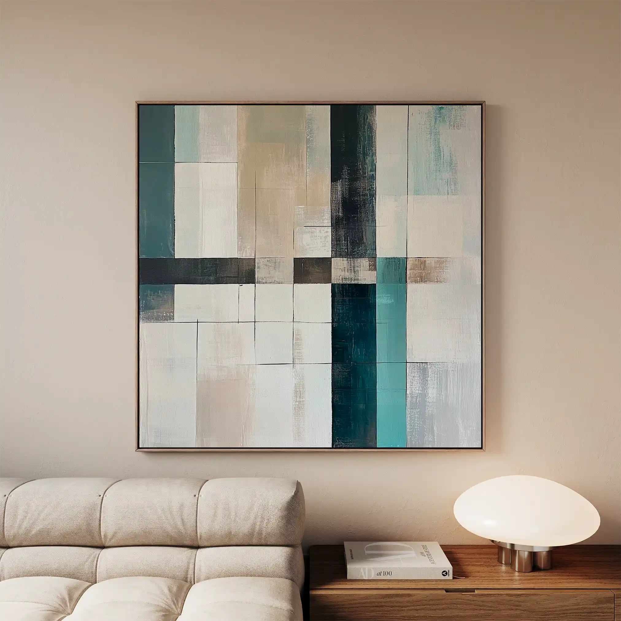 Abstract 898 Canvas Art 60 x 60 cm / Black