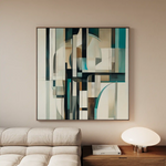 Abstract 899 Canvas Art 60 x 60 cm / Black