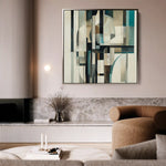 Abstract 899 Canvas Art 60 x 60 cm / Black