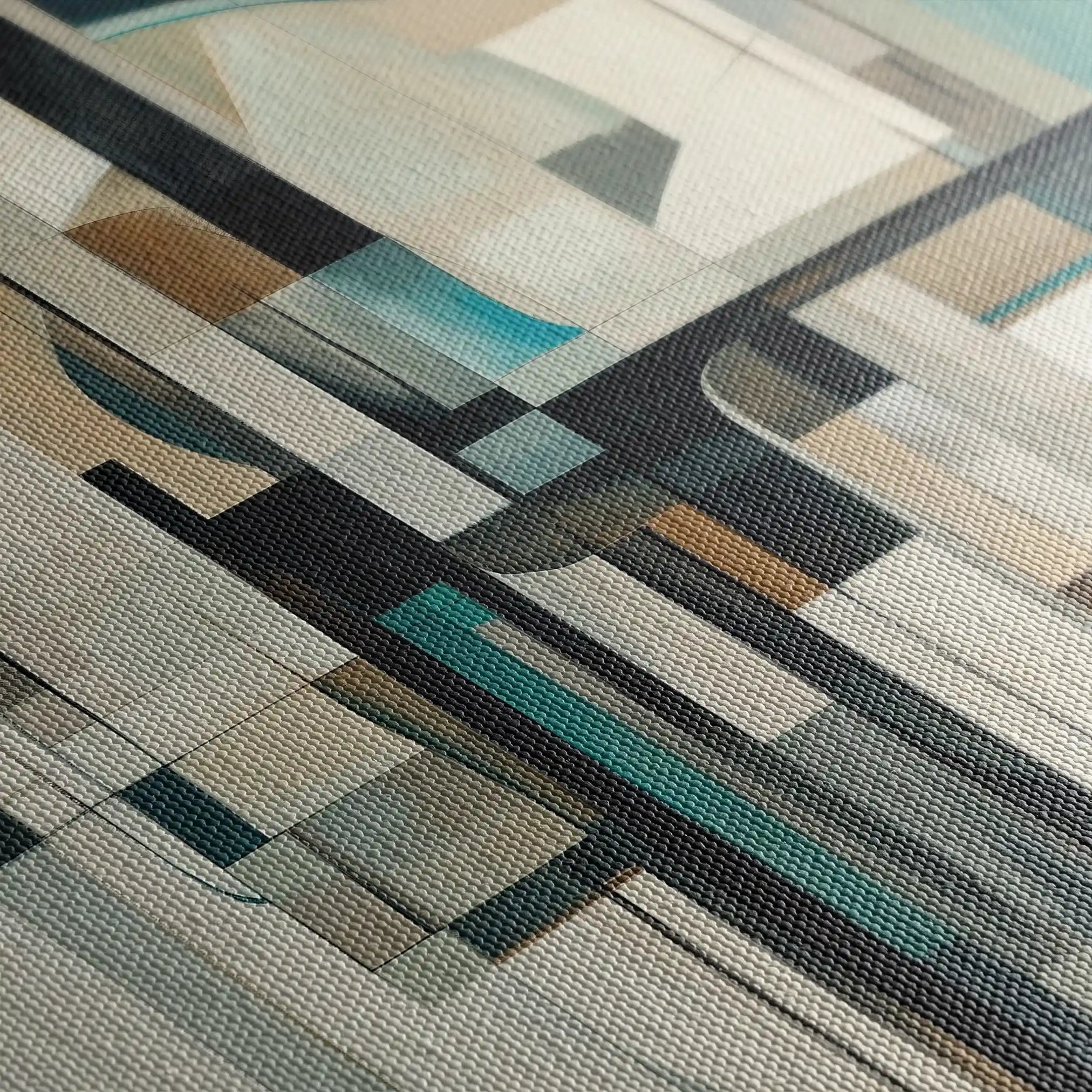 Abstract 899 Canvas Art 60 x 60 cm / Black