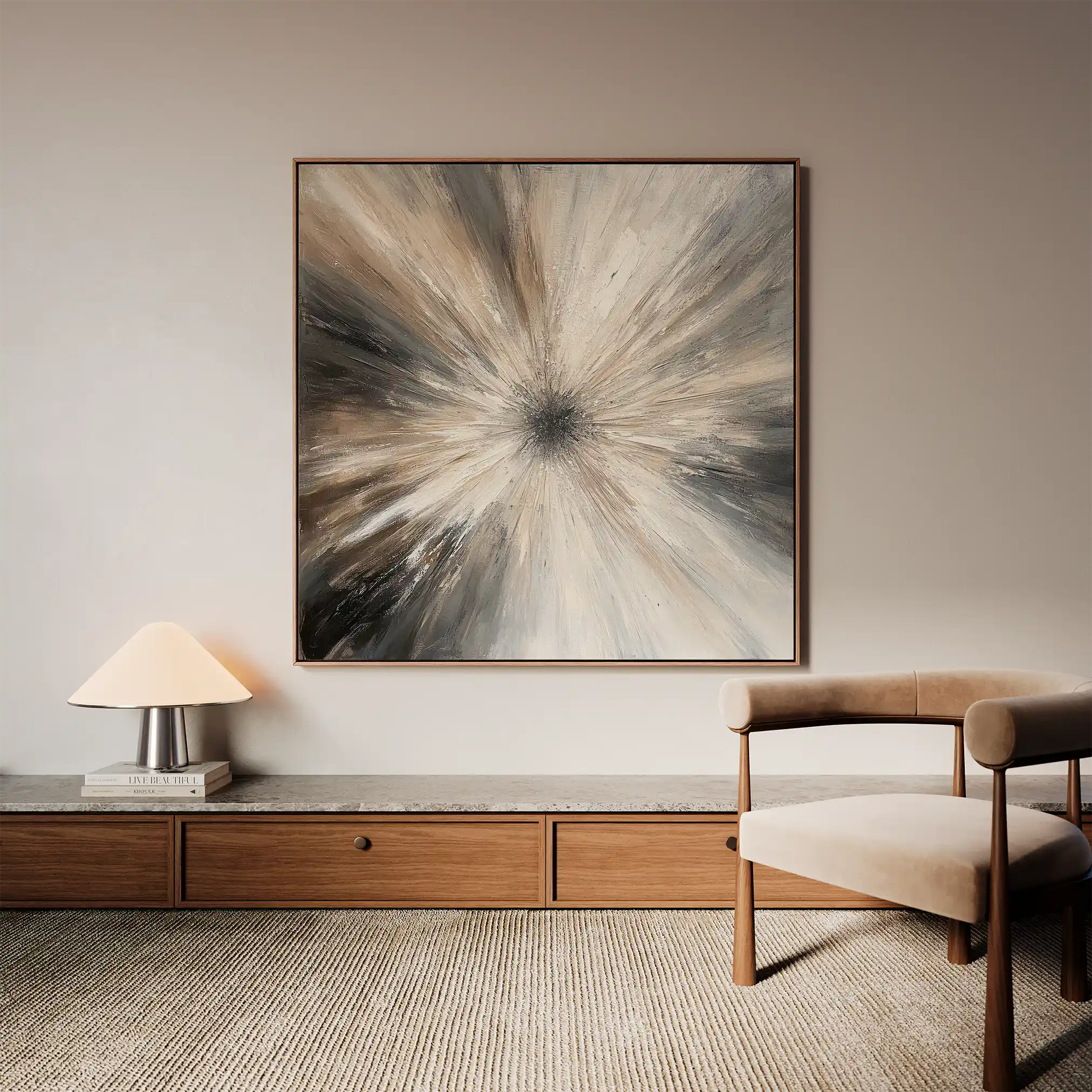 Abstract 900 Canvas Art 60 x 60 cm / Black