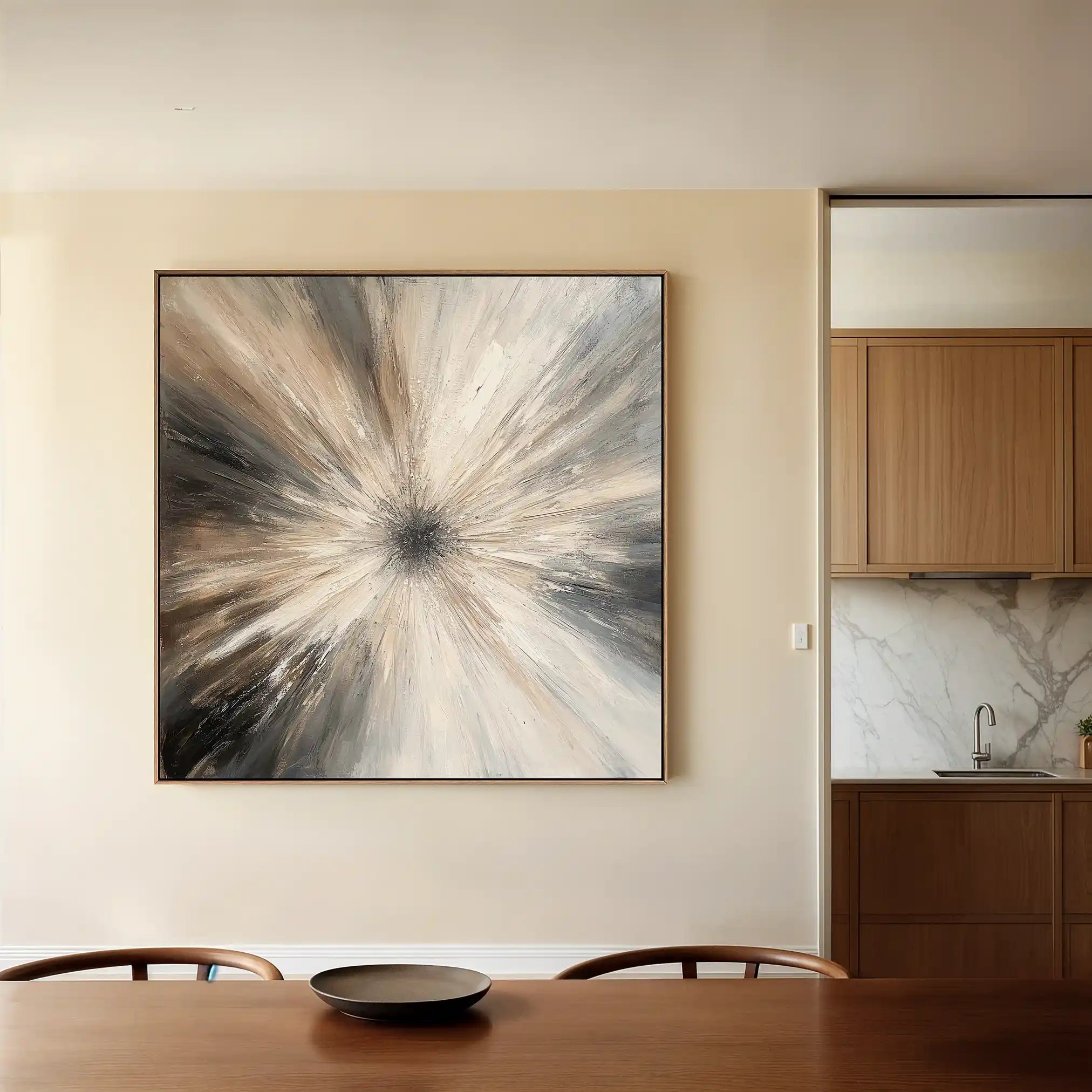 Abstract 900 Canvas Art 60 x 60 cm / Black