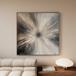 Abstract 900 Canvas Art 60 x 60 cm / Black