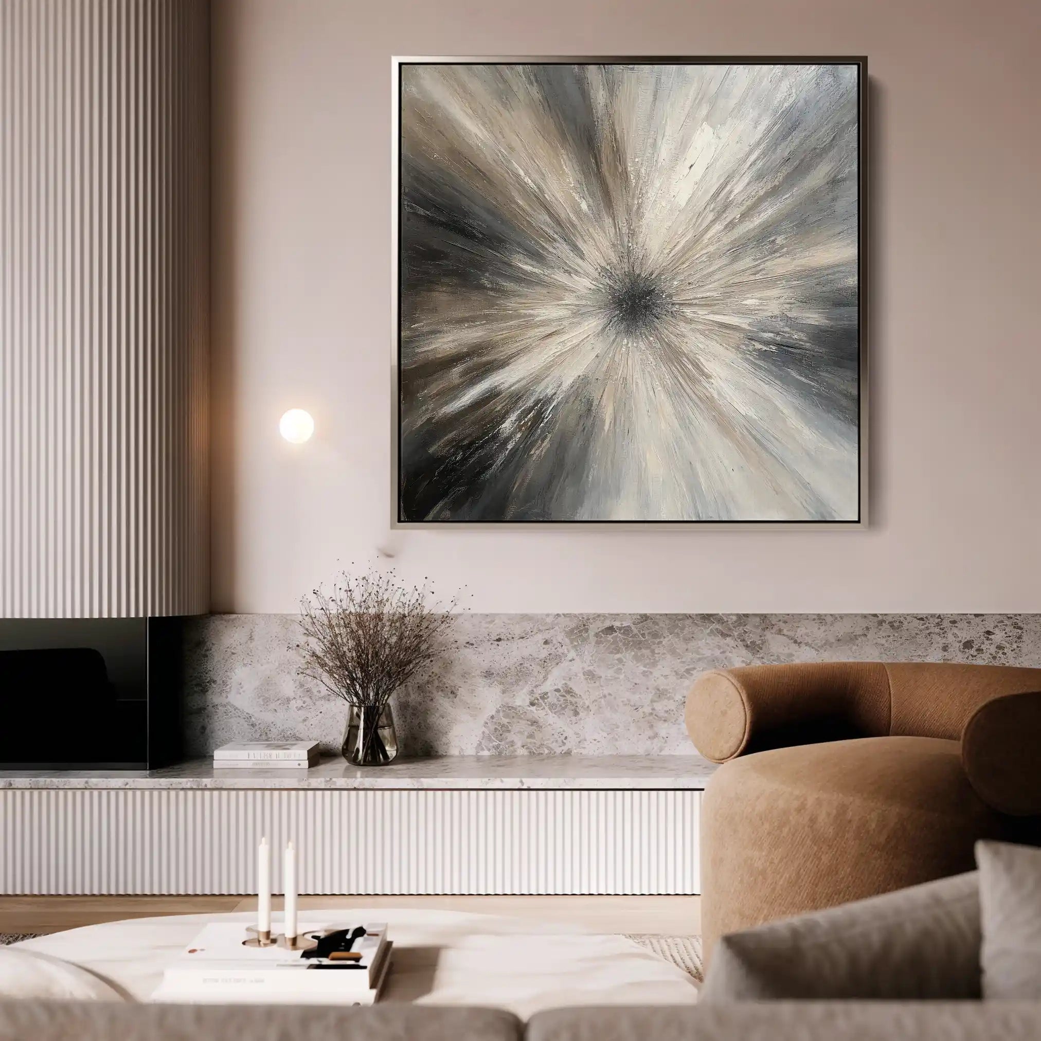 Abstract 900 Canvas Art 60 x 60 cm / Black