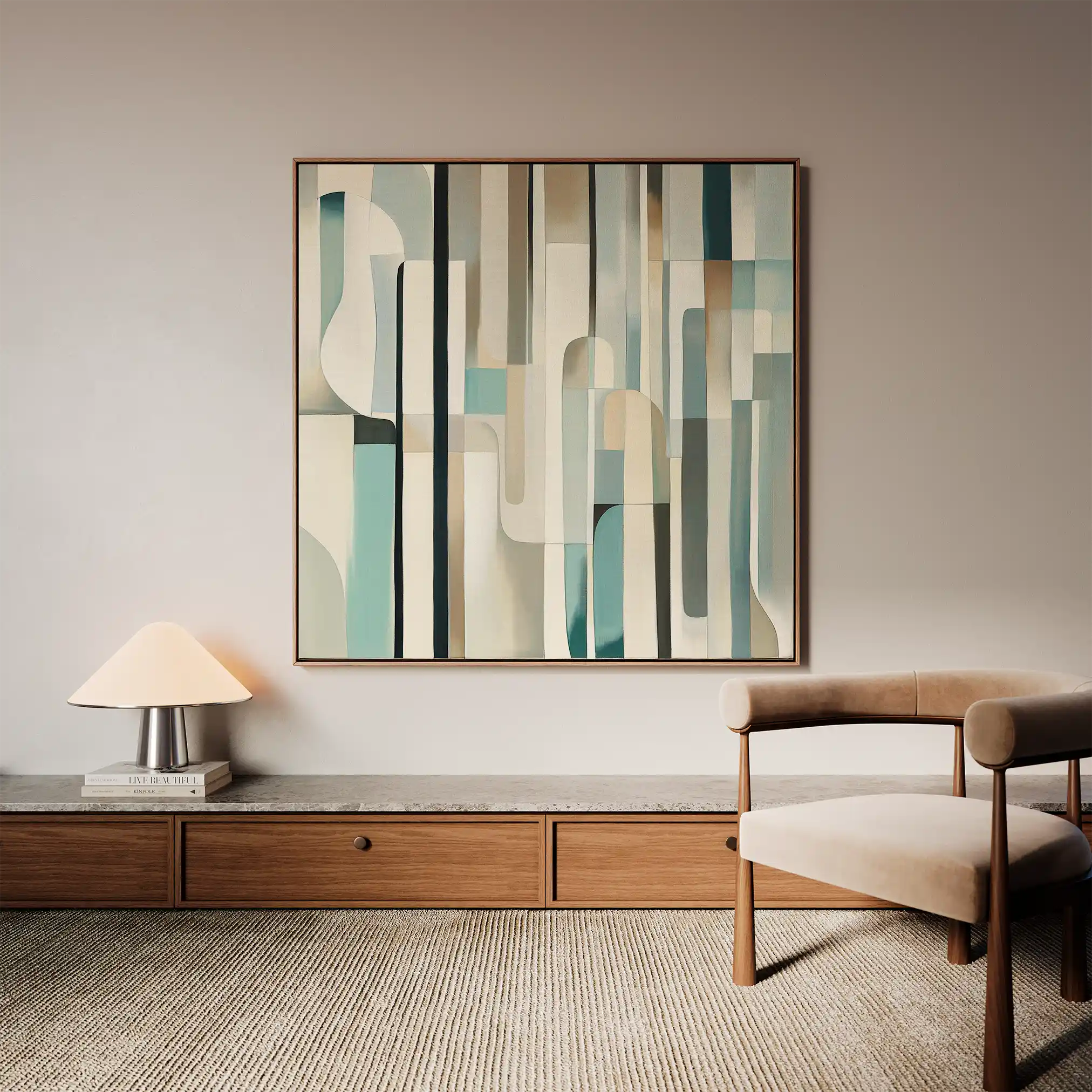 Abstract 902 Canvas Art 60 x 60 cm / Black