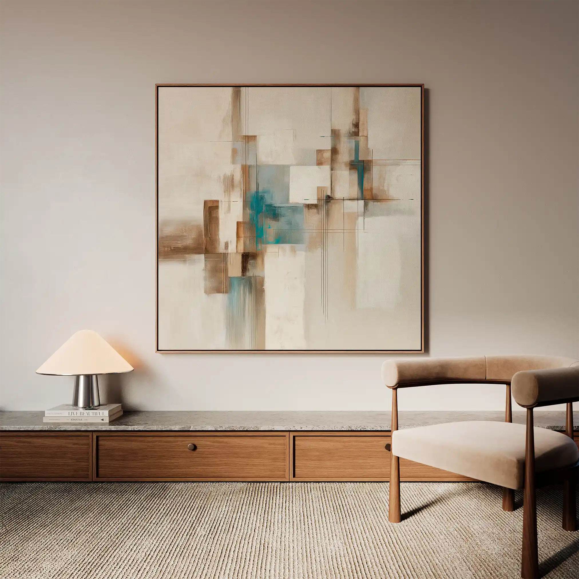 Abstract 903 Canvas Art 60 x 60 cm / Black