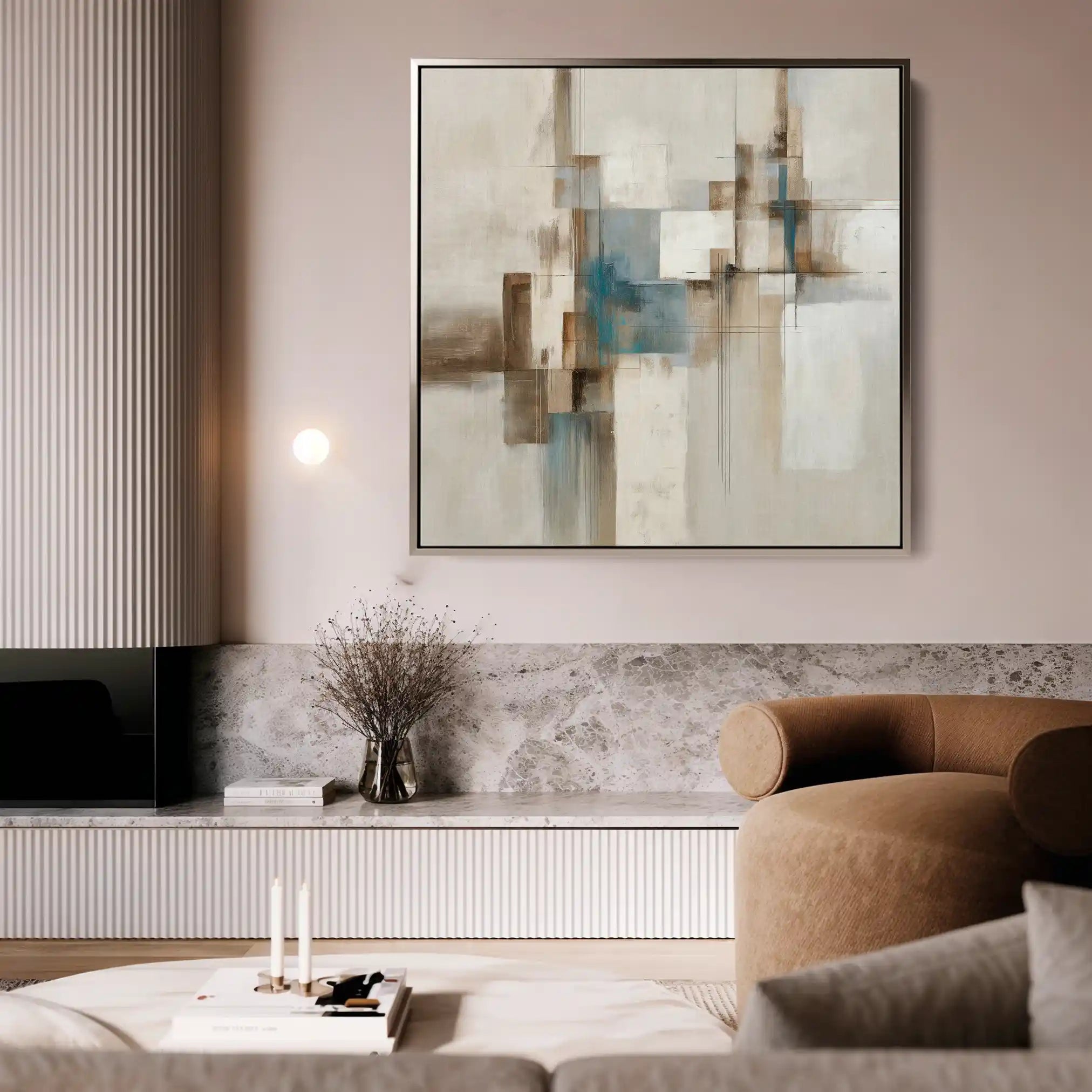 Abstract 903 Canvas Art 60 x 60 cm / Black