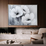 Floral 903 Canvas Art 60 x 40 cm / Black