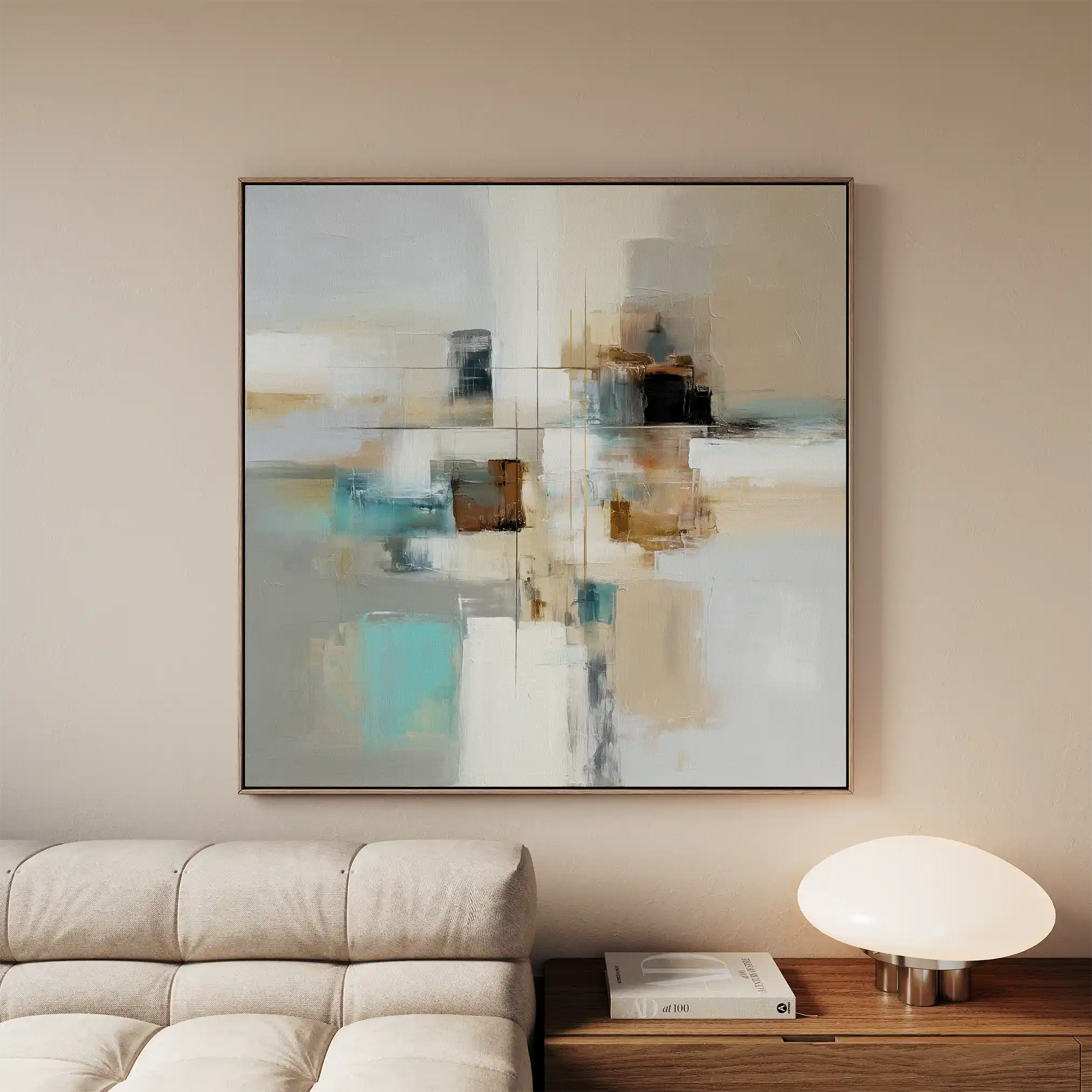 Abstract 904 Canvas Art 60 x 60 cm / Black