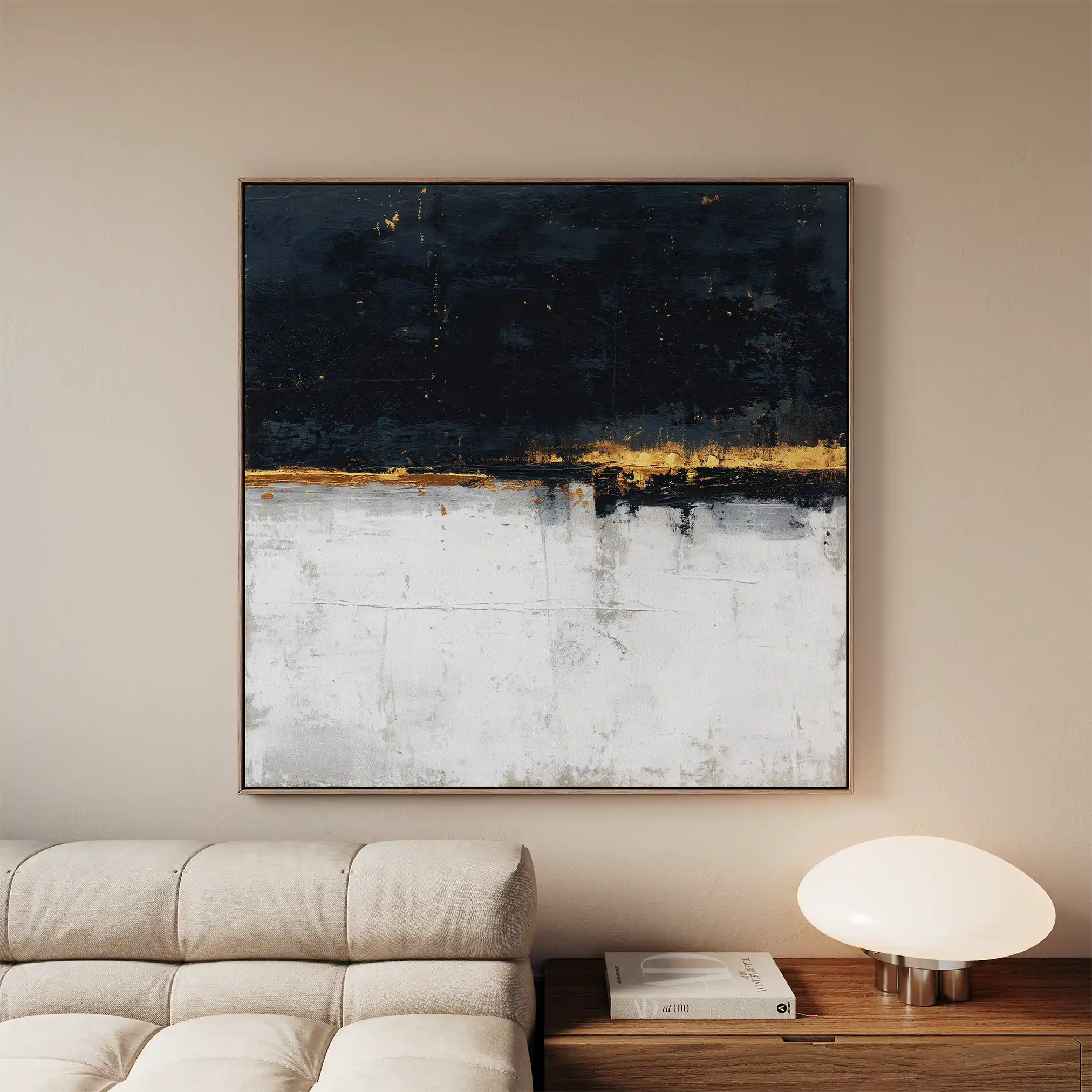 Abstract 905 Canvas Art 60 x 60 cm / Black