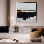 Abstract 906 Canvas Art 60 x 60 cm / Black
