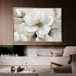 Floral 907 Canvas Art 60 x 40 cm / Black