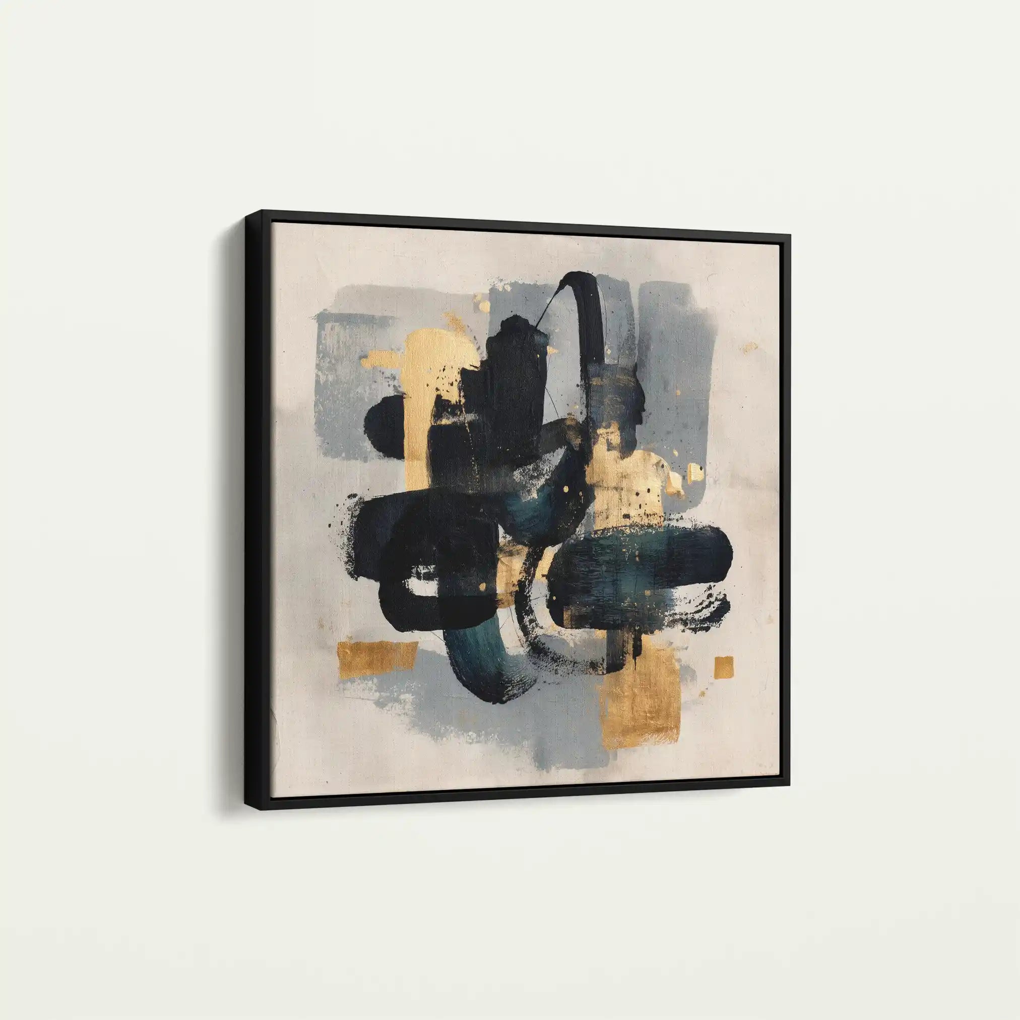 Abstract 908 Canvas Art 60 x 60 cm / Black
