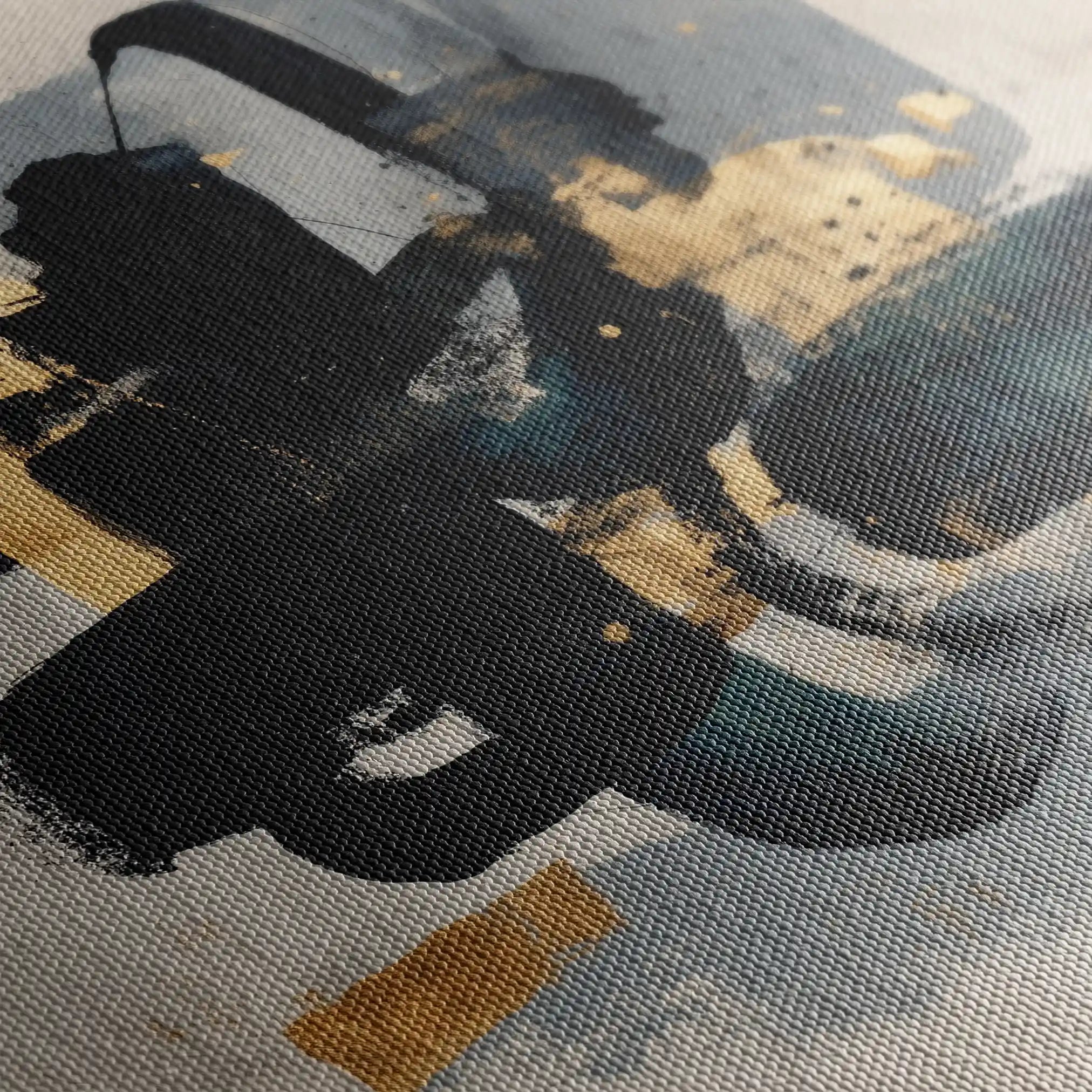 Abstract 908 Canvas Art 60 x 60 cm / Black