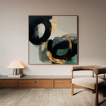 Abstract 909 Canvas Art 60 x 60 cm / Black