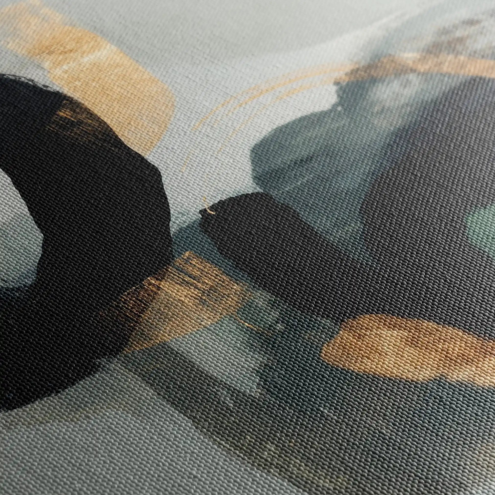 Abstract 909 Canvas Art 60 x 60 cm / Black