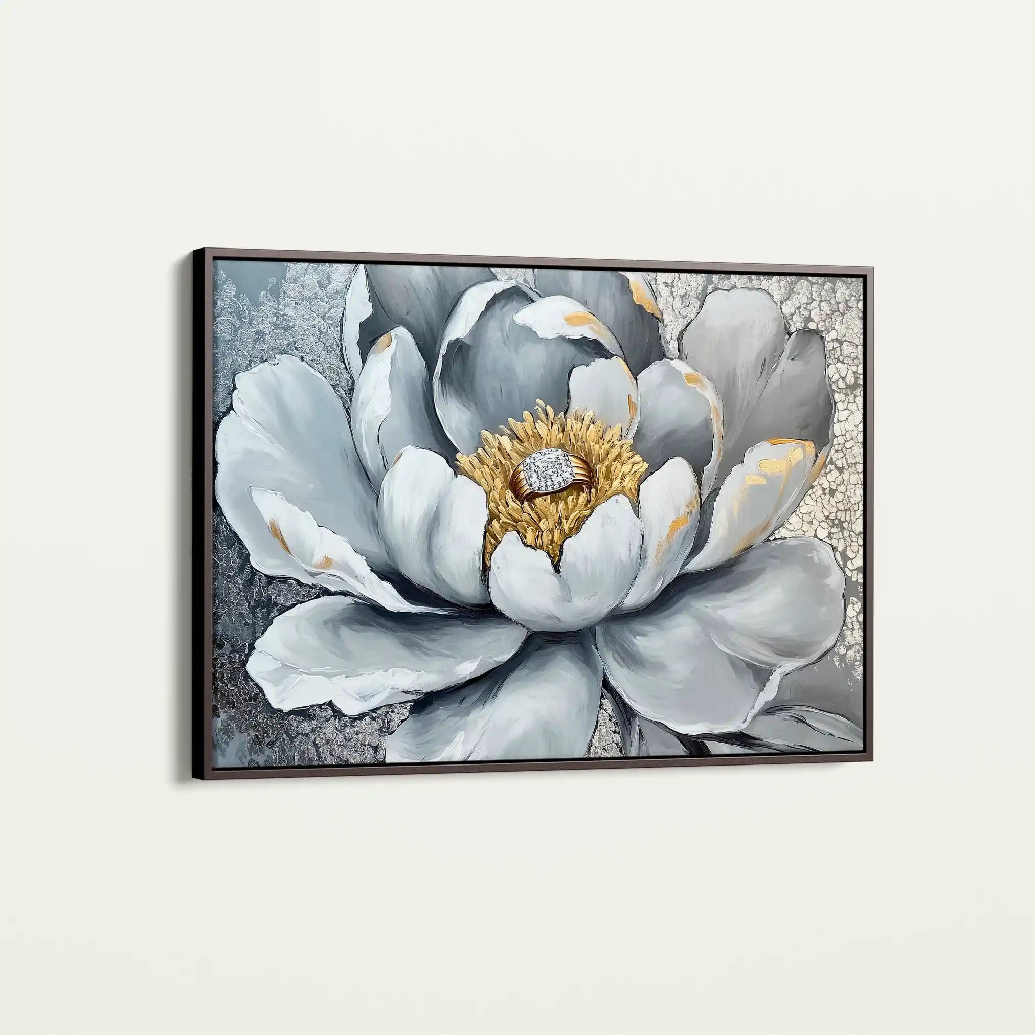 Floral 911 Canvas Art 60 x 40 cm / Black