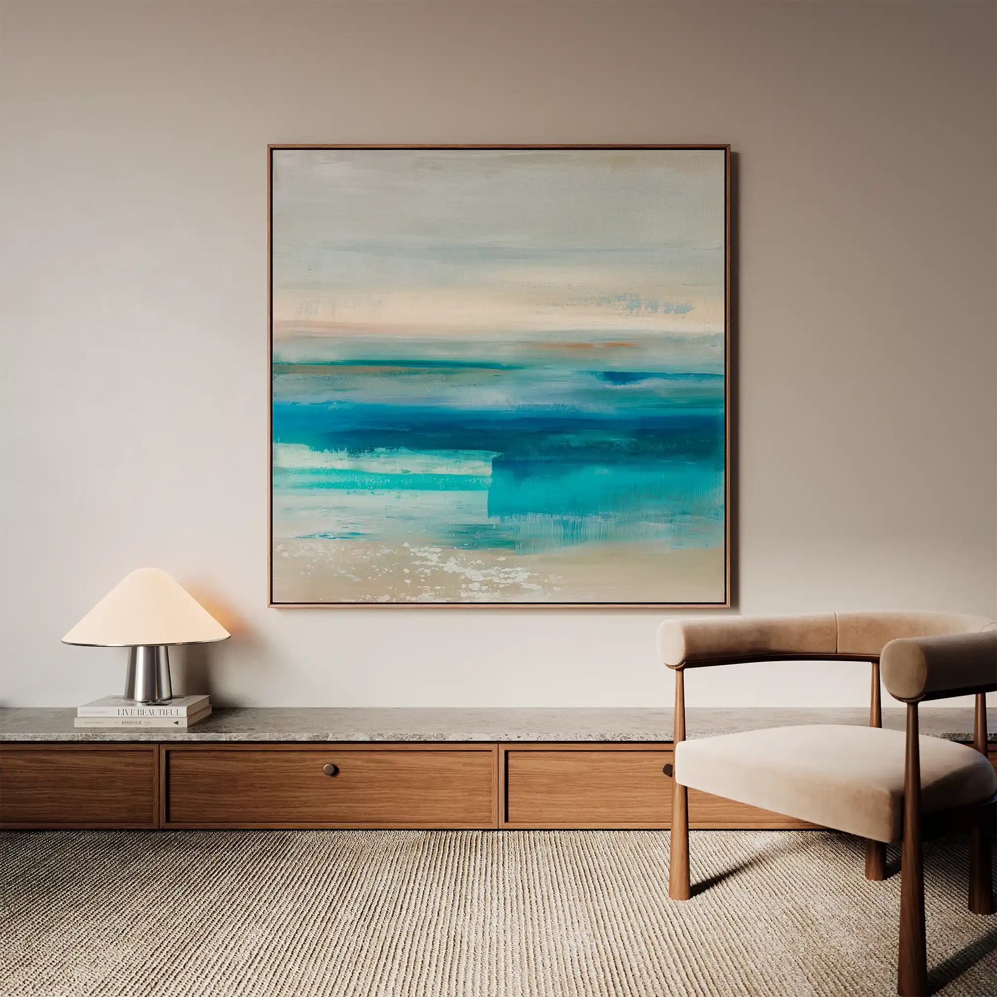Abstract 913 Canvas Art 60 x 60 cm / Black