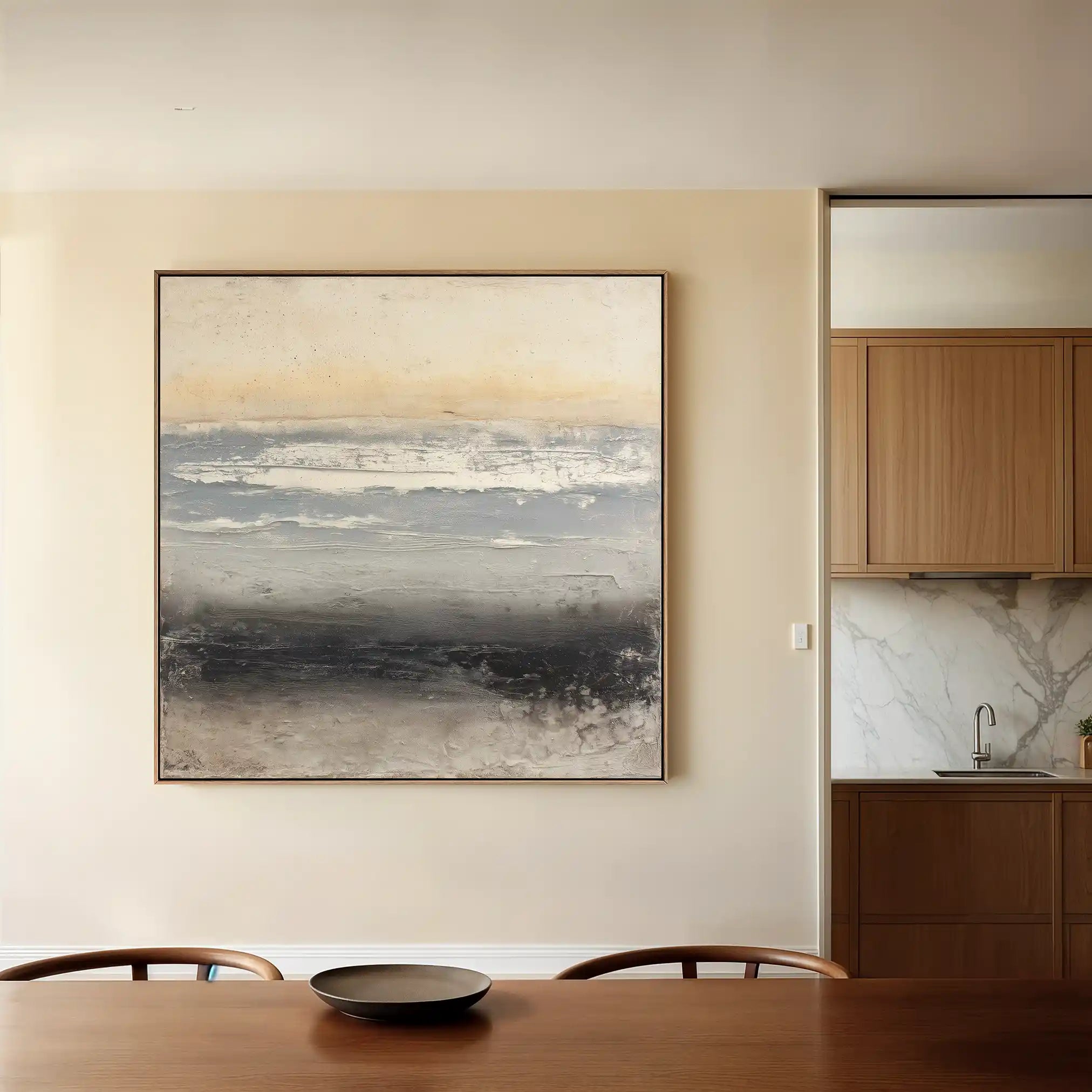 Abstract 915 Canvas Art 60 x 60 cm / Black