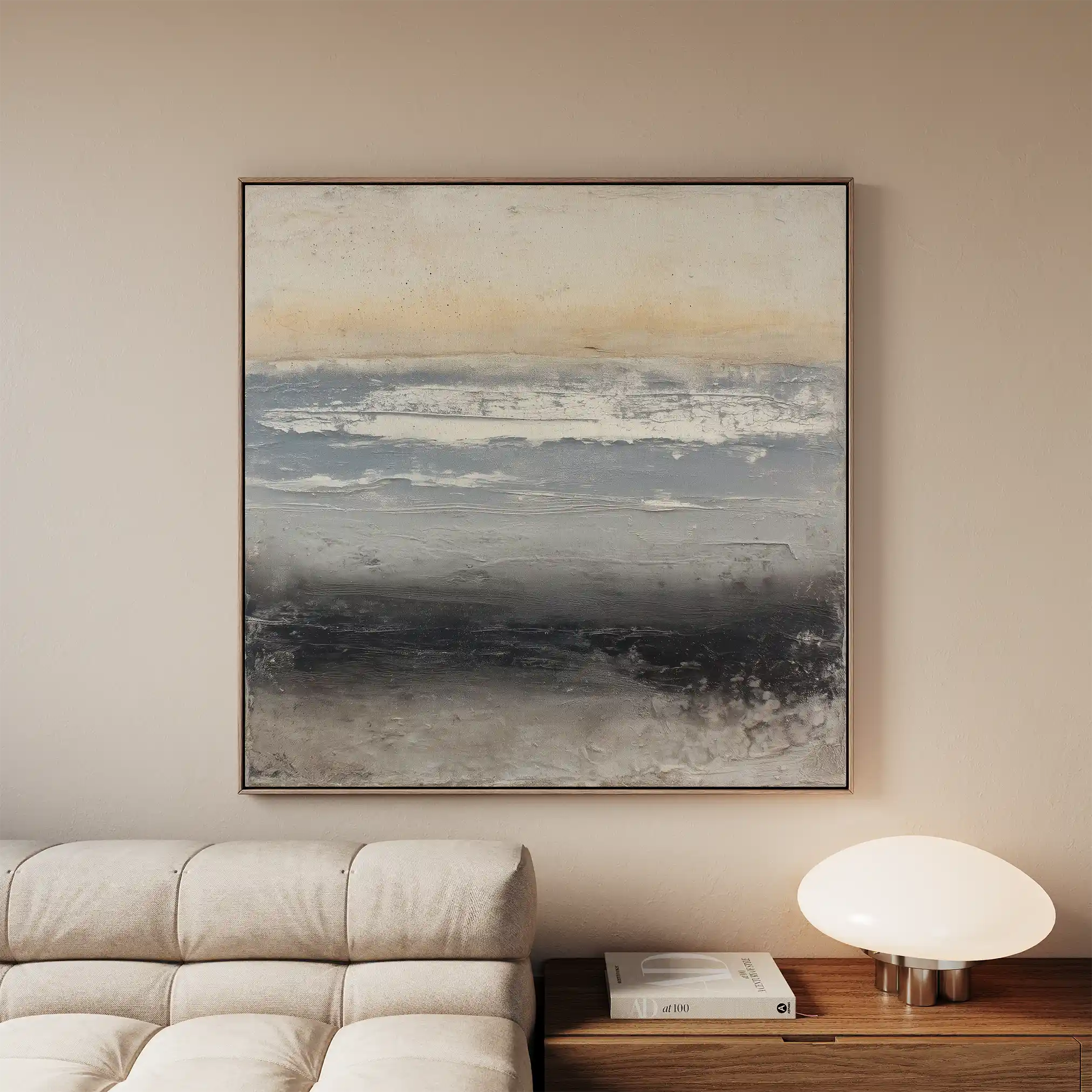 Abstract 915 Canvas Art 60 x 60 cm / Black