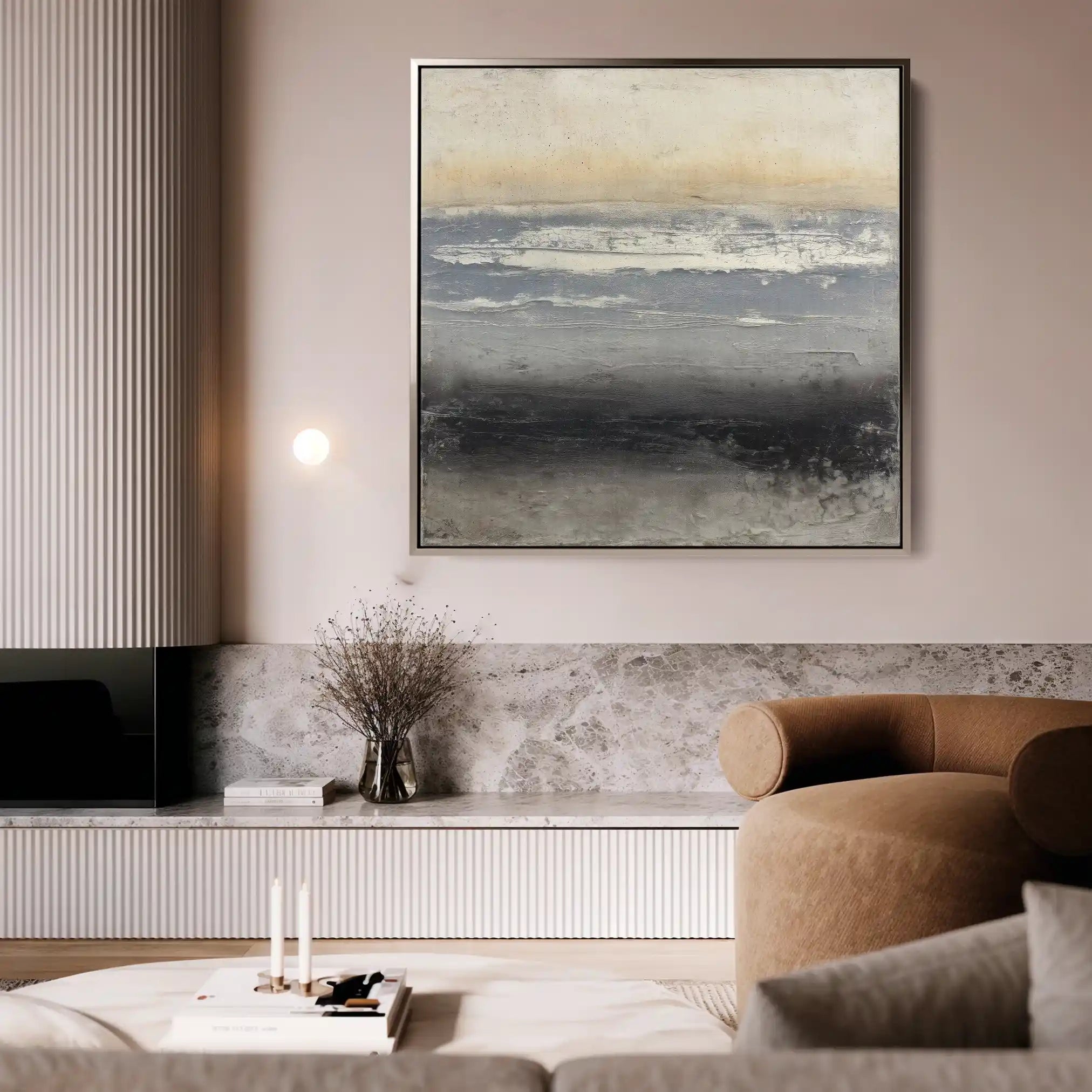 Abstract 915 Canvas Art 60 x 60 cm / Black