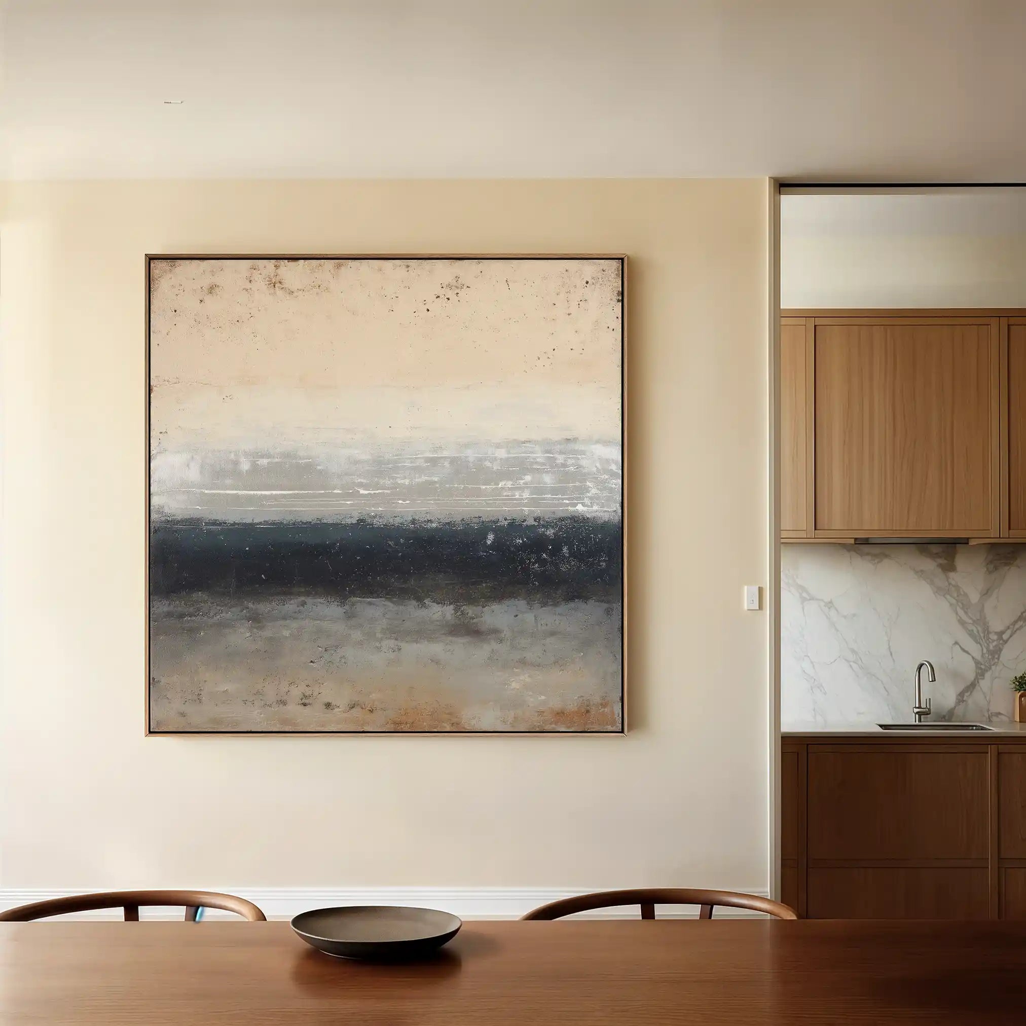 Abstract 916 Canvas Art 60 x 60 cm / Black