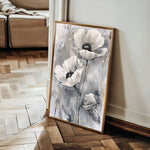 Floral 916 Canvas Art 60 x 40 cm / Black