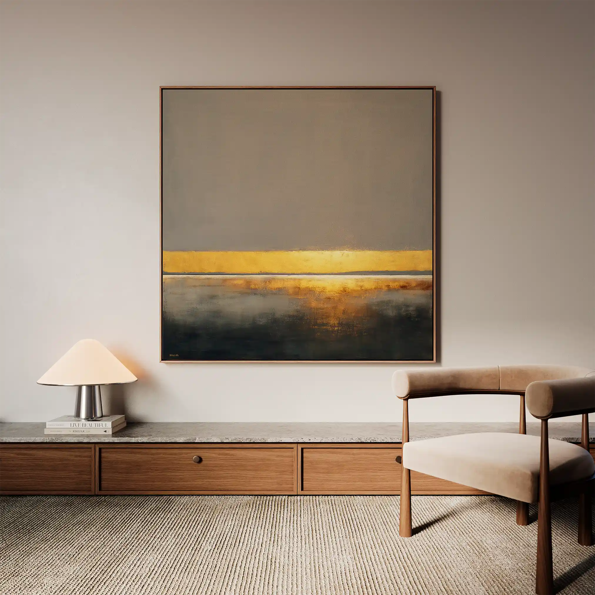 Abstract 917 Canvas Art 60 x 60 cm / Black