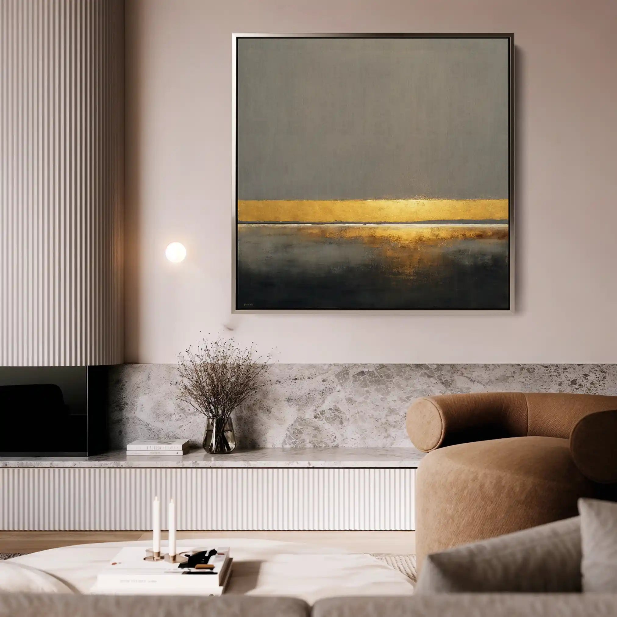 Abstract 917 Canvas Art 60 x 60 cm / Black