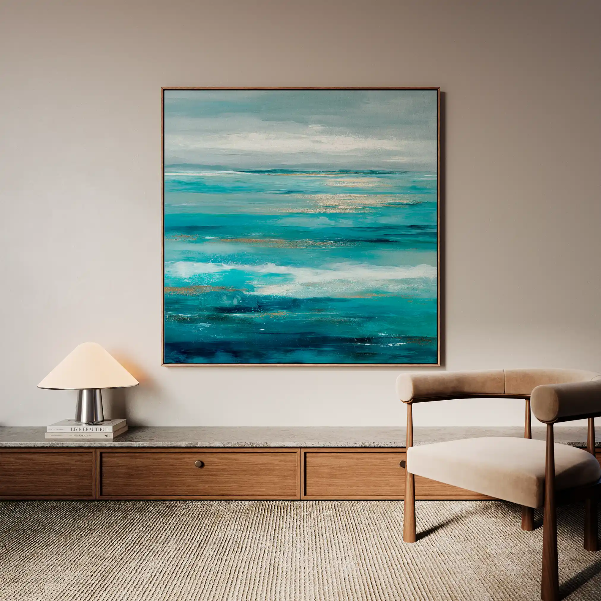Abstract 918 Canvas Art 60 x 60 cm / Black